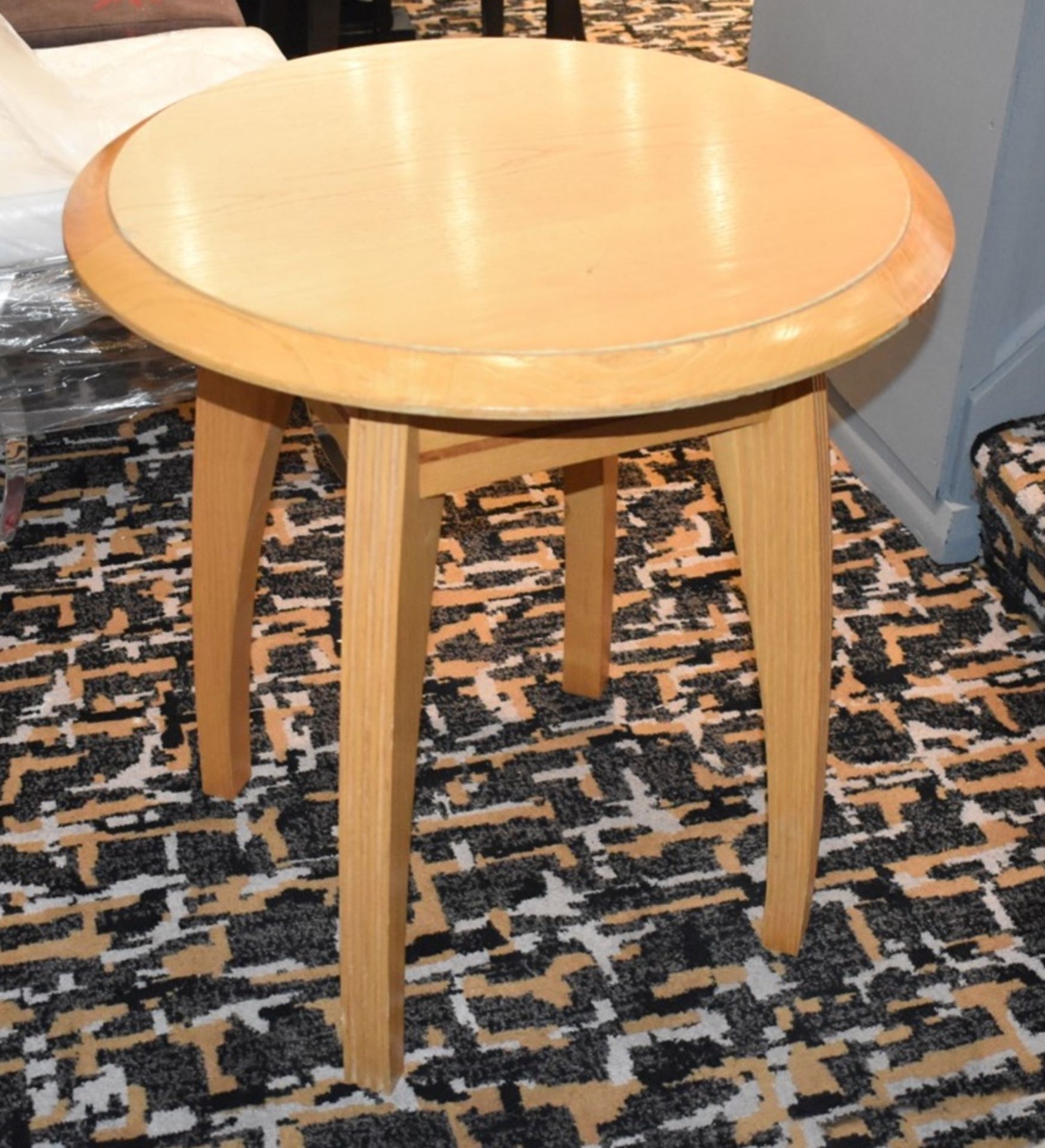 6 x Light Wooden Pub / Bistro Tables by Pedley Furniture - Small Compact Round Size - Ideal For - Image 6 of 6