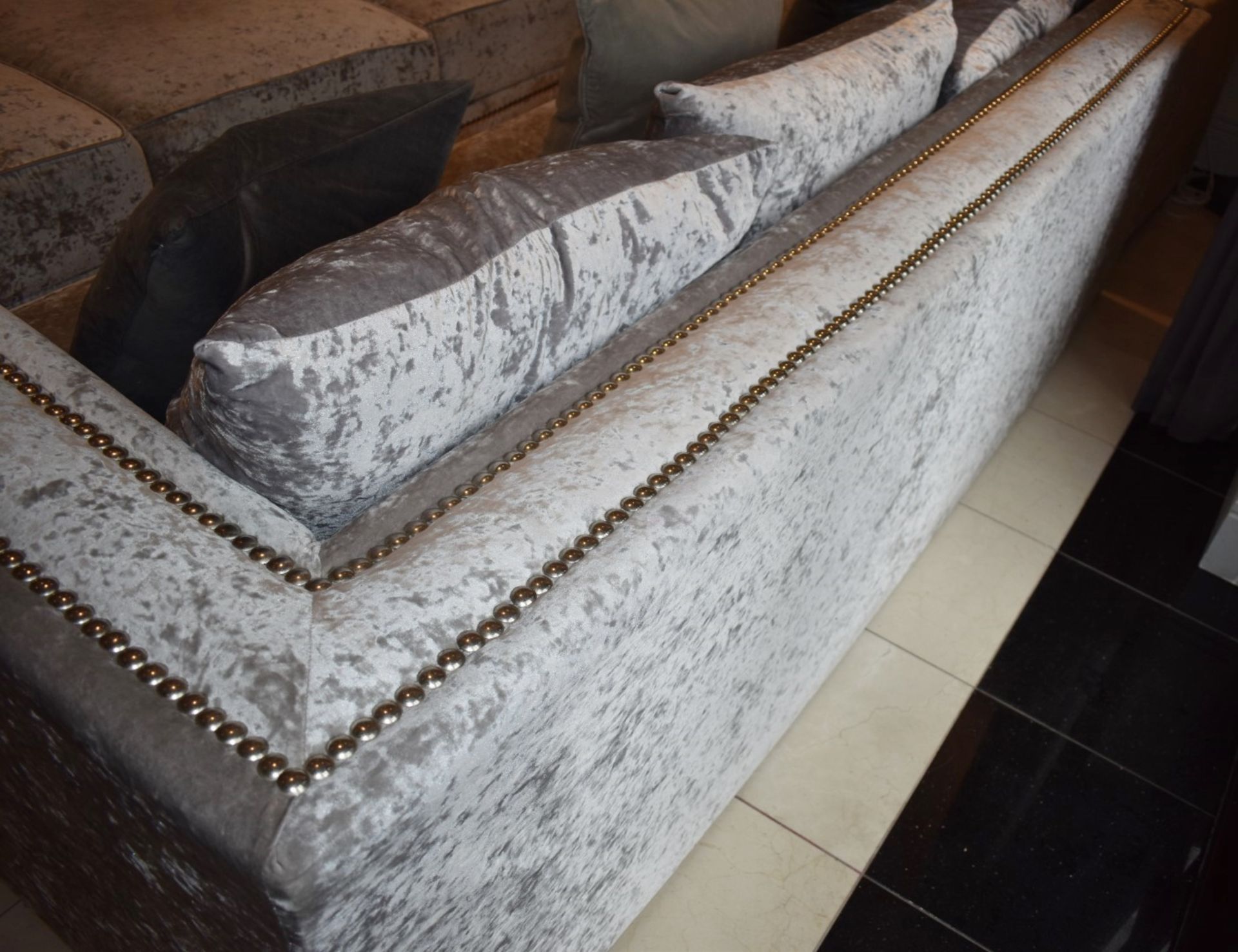 1 x Bespoke Handcrafted Corner Sofa With Ottoman Storage Footstool - Image 7 of 15