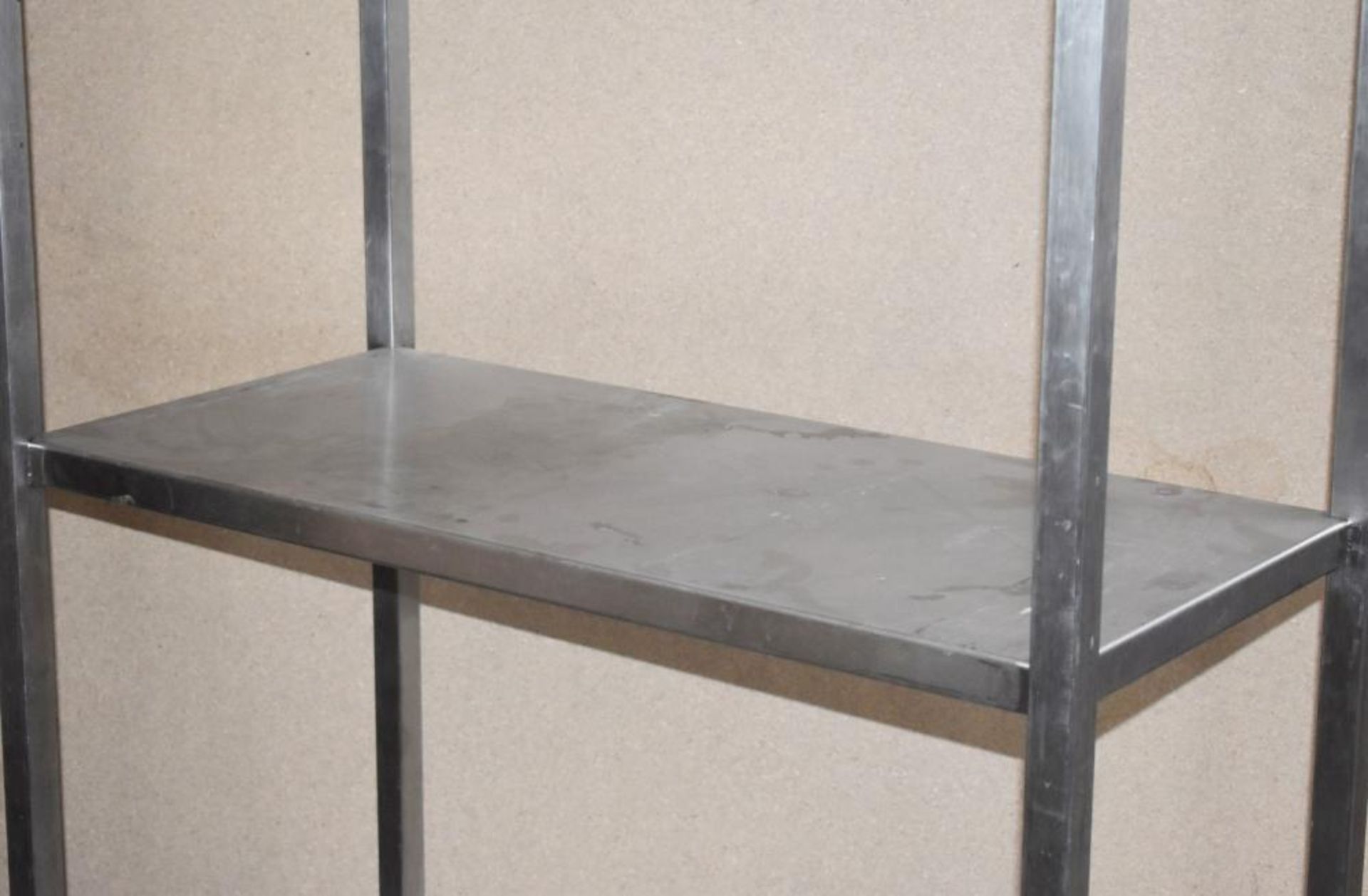 1 x Stainless Steel 2 Tier Mobile Shelf Unit For Commercial Kitchens - H170 x W90 x 45 cms - CL533 - - Image 3 of 3