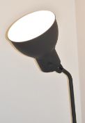 1 x Floor Lamp in Black With Directional Lamp Shade and Inlet On and Off Switch - Approx 7ft in