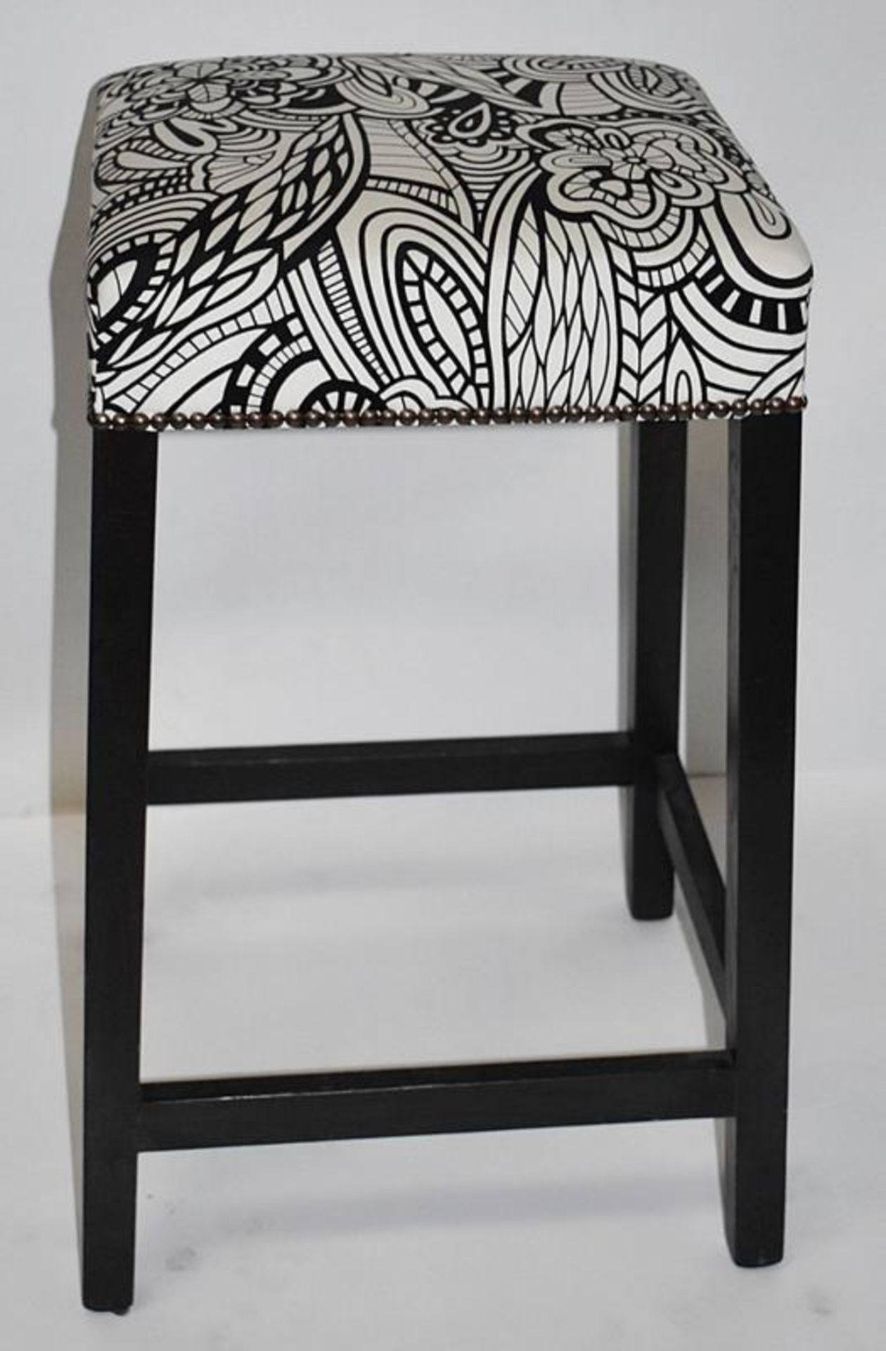 1 x Contemporary Bar Stool Upholstered In A Chic Designer Fabric - Recently Removed From A Famous De - Image 4 of 5