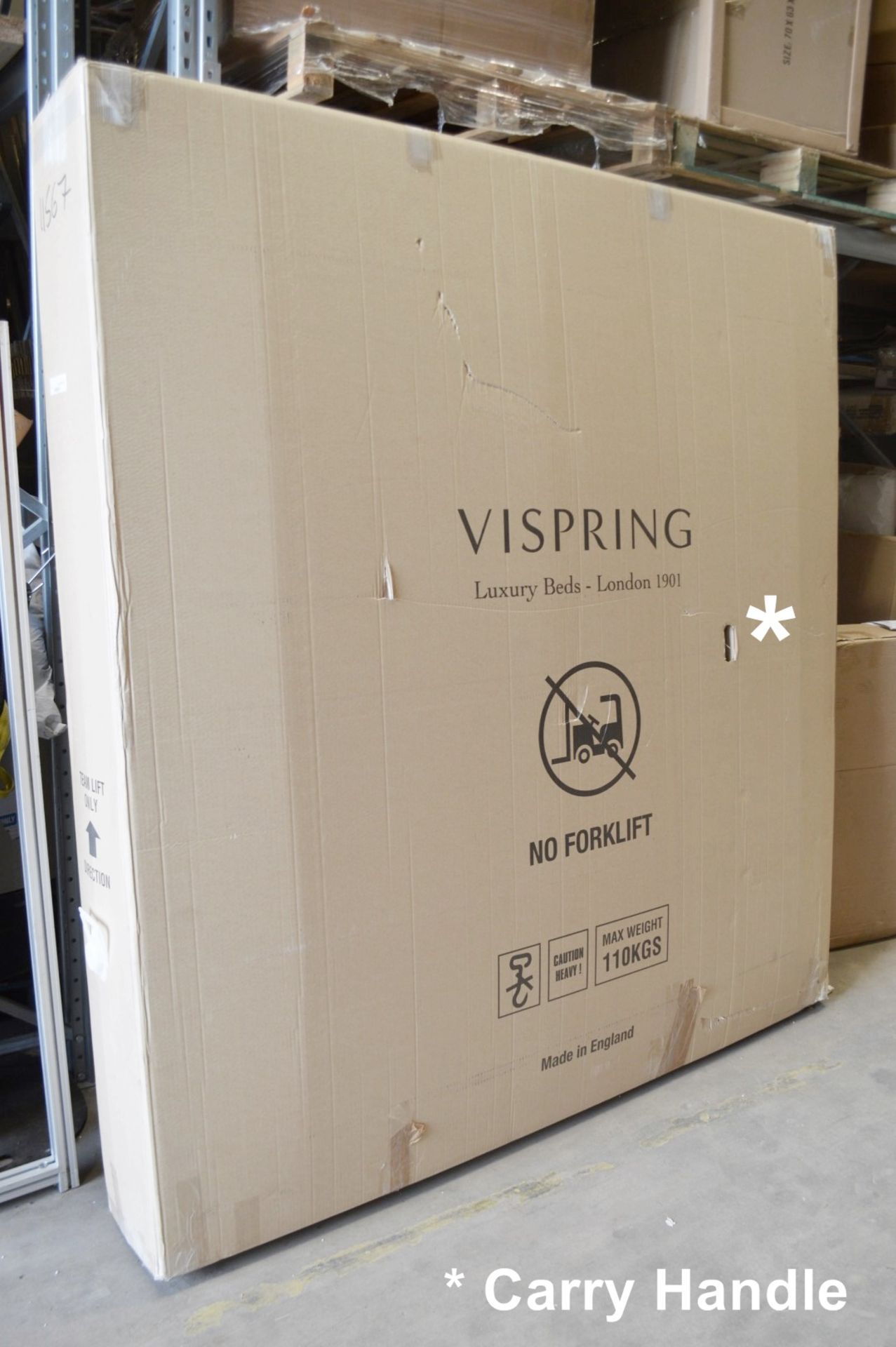 1 x VISPRING 'Supreme' Luxury Mattress - Superking Custom Size: W188 x L200cm - Medium Firmness - - Image 5 of 5