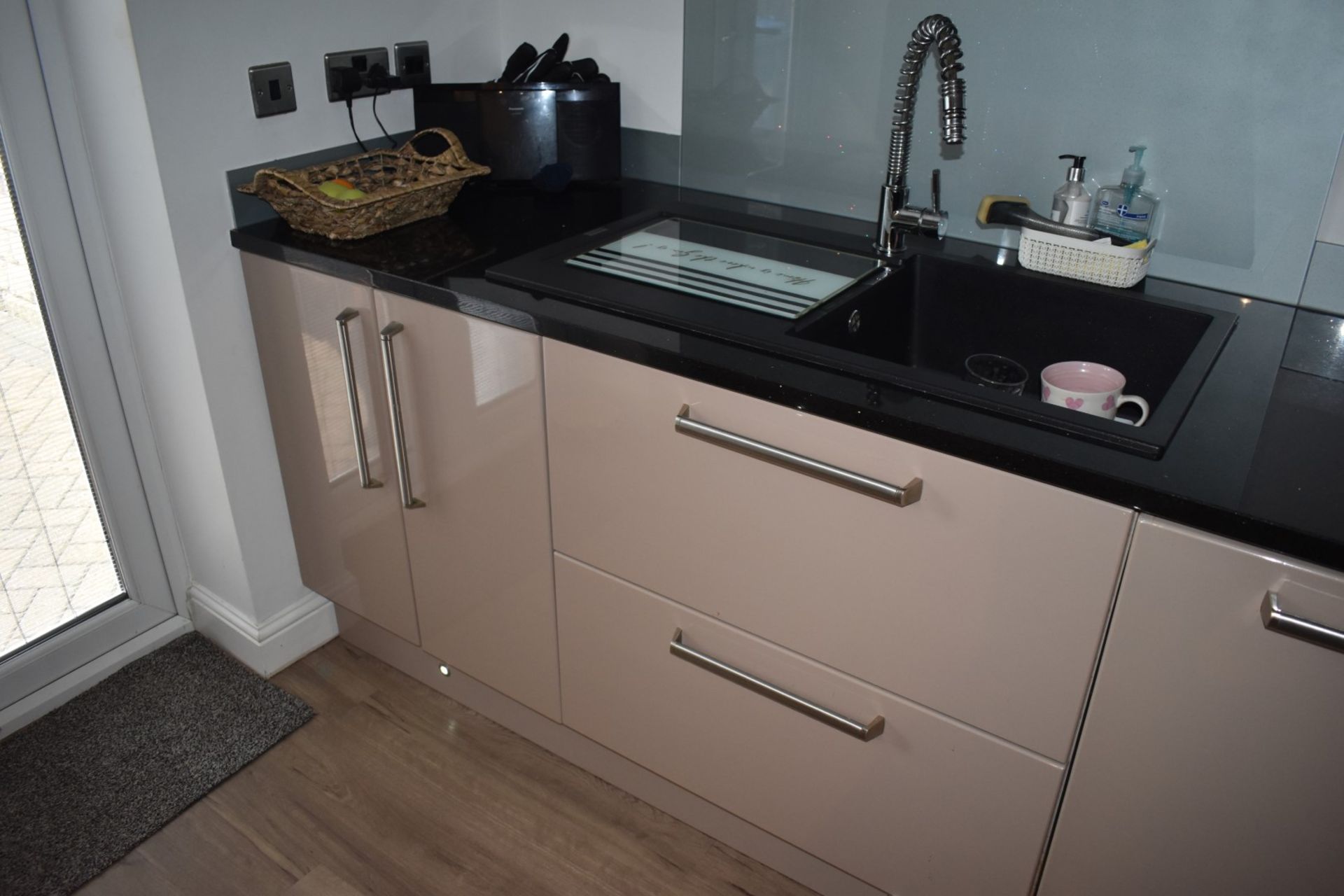 1 x Contemporary Mocha Fitted Kitchen Featuring Galaxy Granite Worktops, Breakfast Bar With Stools - Image 8 of 77