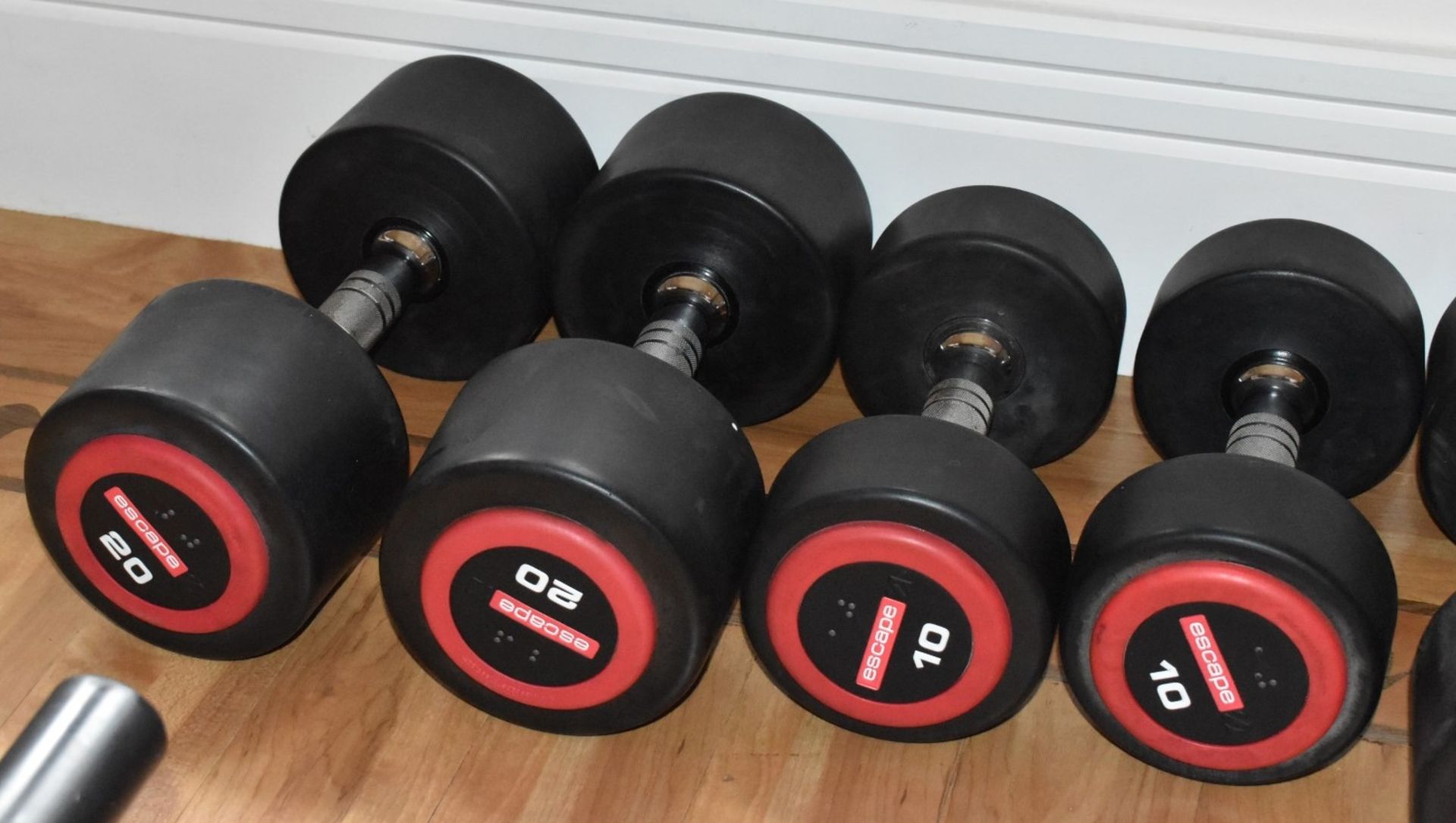 3 x Sets of Escape Polyurethane Dumbell Weights - Includes Pairs of 10kg, 16kg and 20kg Dumbells - 6 - Image 2 of 5