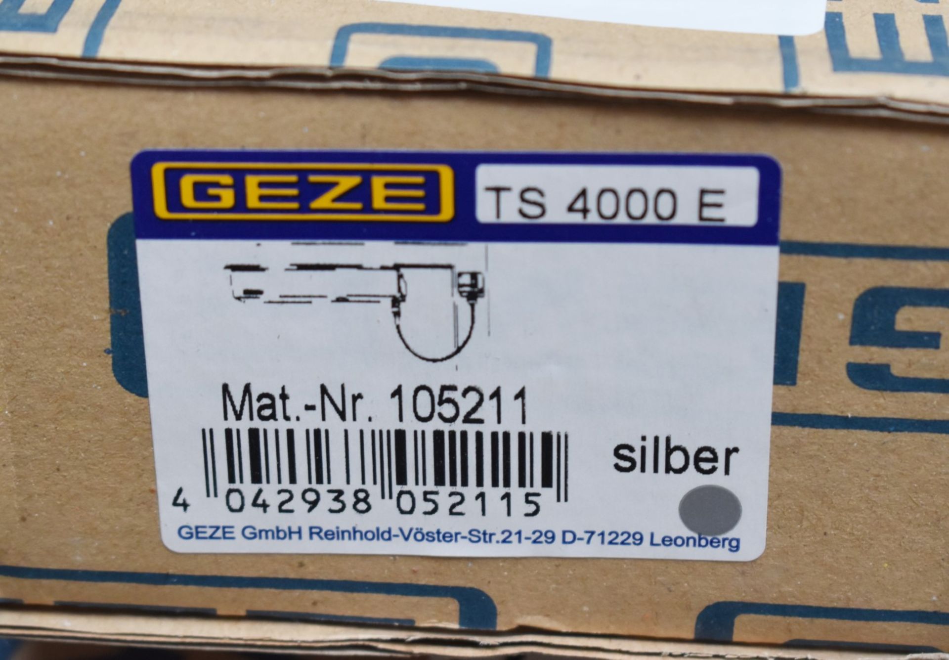 1 x Geze TS4000E Hold Open Electro Hydraulic Door Closer With V Arm - 24v DC - Silver Finish - Brand - Image 2 of 2