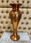 10 x Gold Mirror Vases - Dimensions: 60cm (h) x 23cm (w) - Pre-owned - CL548 - Location: Near Market