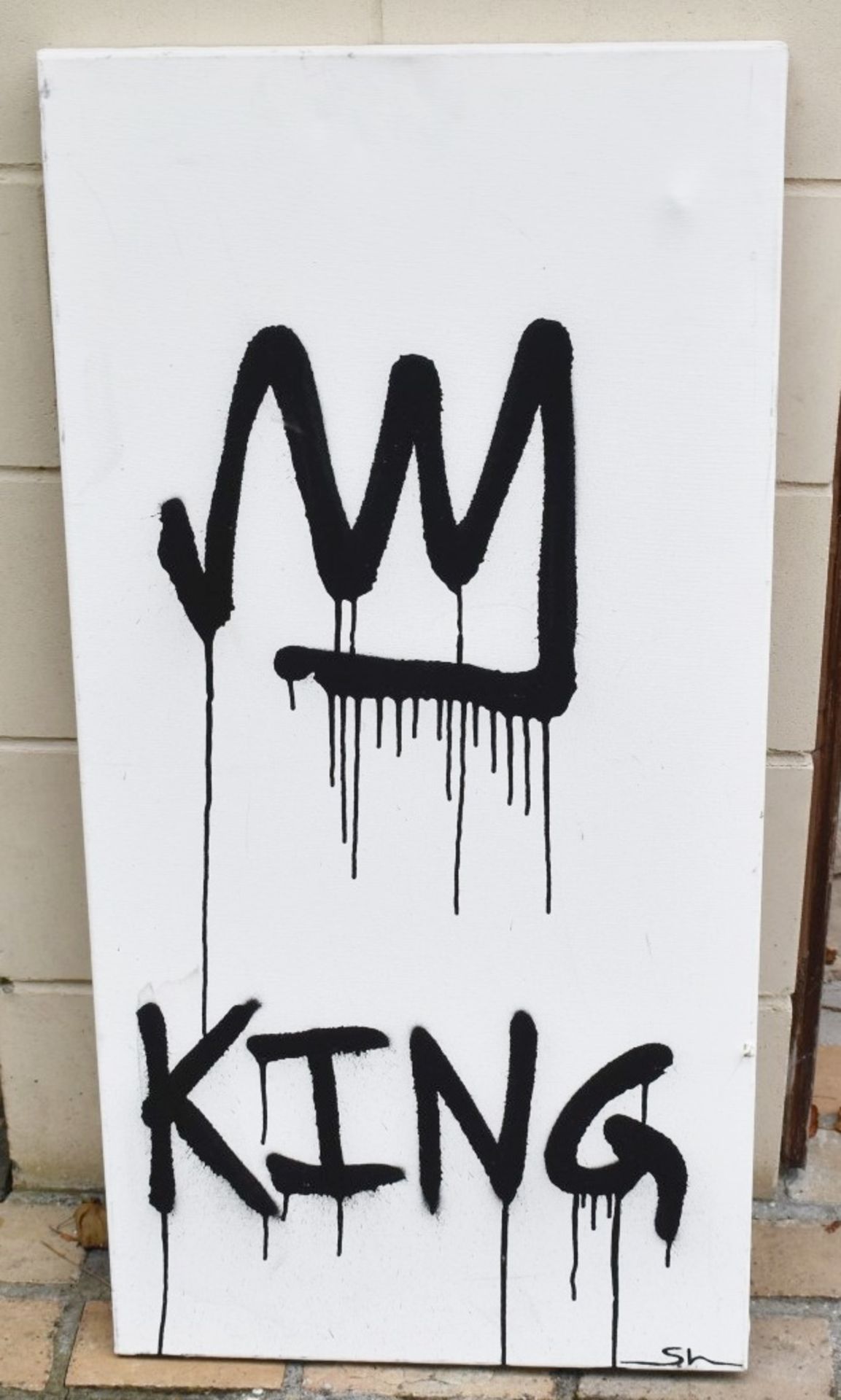 1 x Contemporary Canvas Painting - My King By Left Foot Studio - Approx RRP £460 - Size: 50 x 100