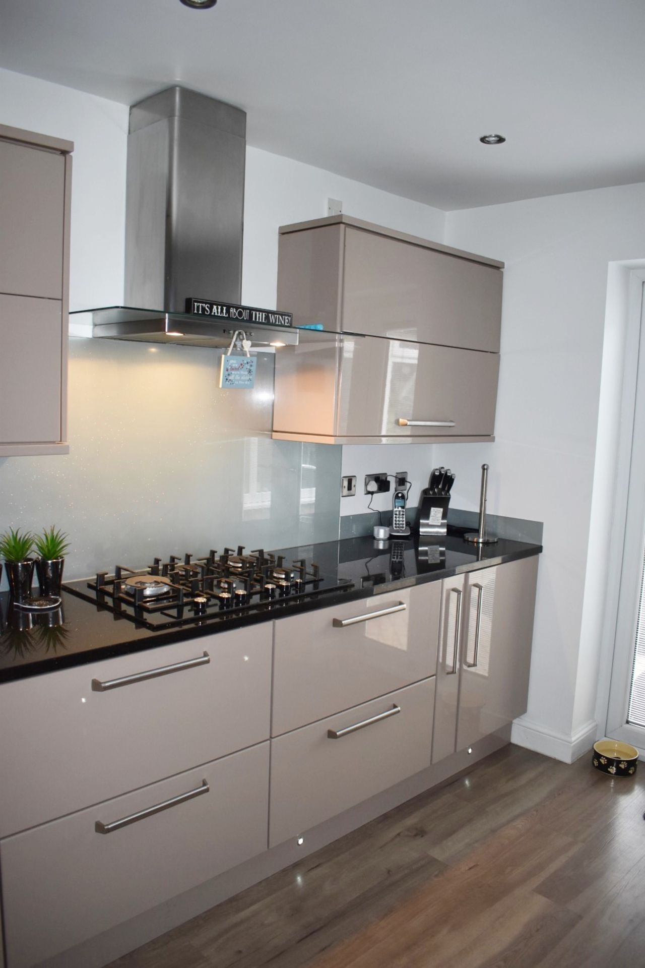 1 x Contemporary Mocha Fitted Kitchen Featuring Galaxy Granite Worktops, Breakfast Bar With Stools - Image 29 of 77