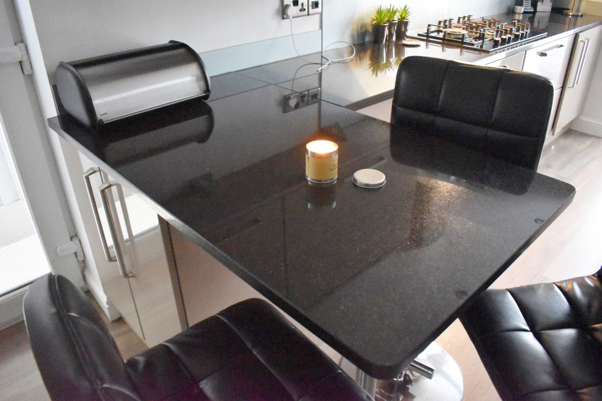 1 x Contemporary Mocha Fitted Kitchen Featuring Galaxy Granite Worktops, Breakfast Bar With Stools - Image 46 of 77