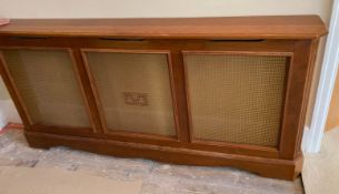 1 x Large Oak Radiator Cover With Lattice Inserts - Size: 172 x 82 cms - CL551 - Location: Hale,