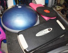 Selection of Fitness Balancing Items Including Pro Bosu Balance Trainer, Precision Training