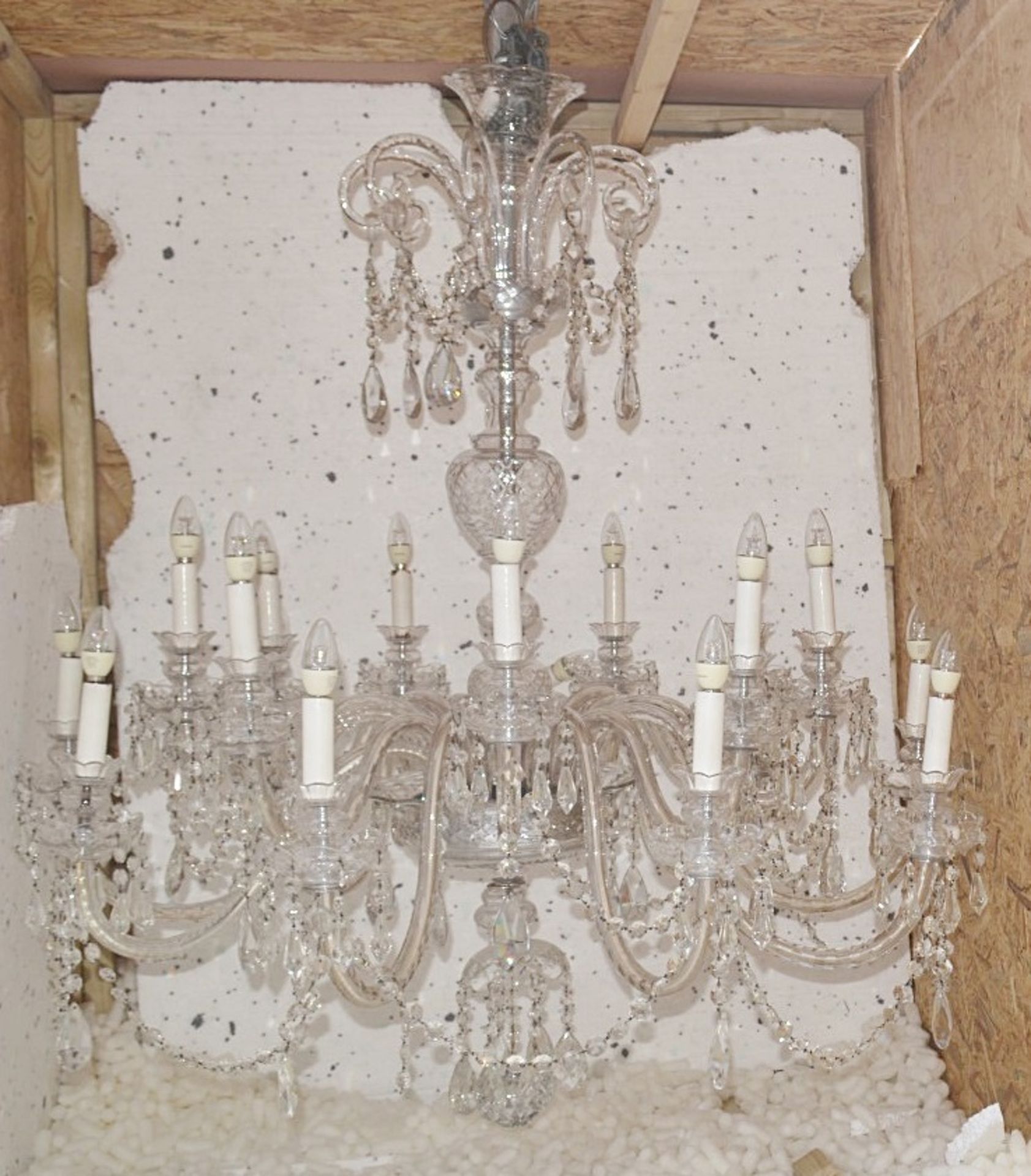 1 x Huge Commercial Ornate Georgian-Style Glass Chandelier - Dimensions: Height 150 x Diameter 125cm - Image 6 of 8