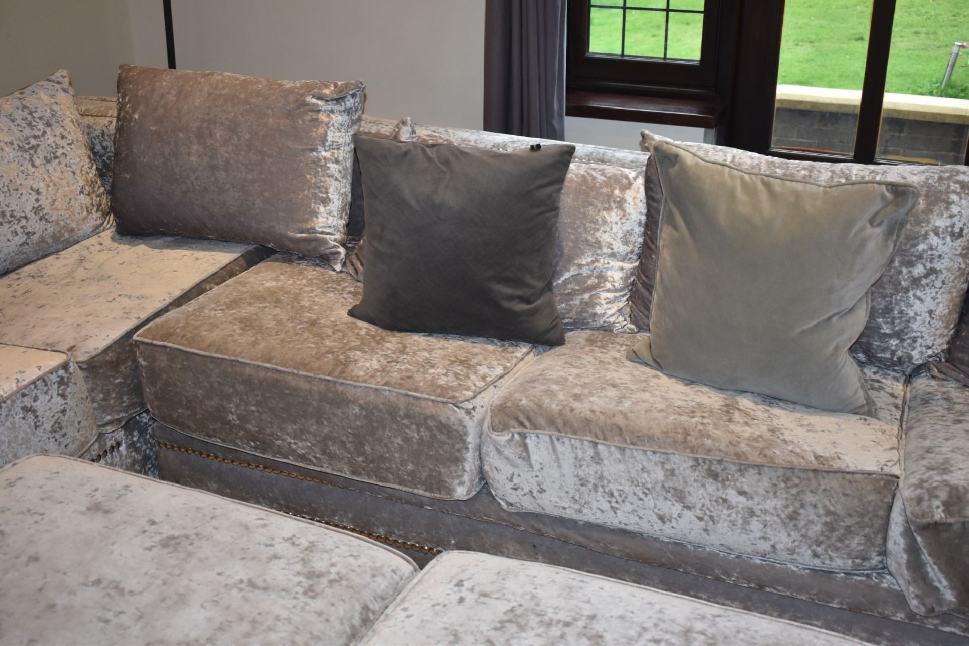 1 x Bespoke Handcrafted Corner Sofa With Ottoman Storage Footstool - Image 4 of 15