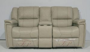 1 x Thomas Payne Reclining Wallhugger Theater Seating Love Seat Couch With Center Console and Grambl