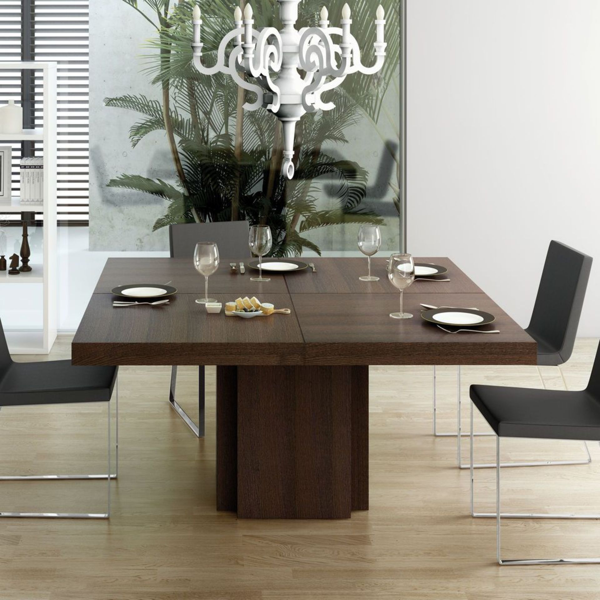 1 x DUSK Square Designer Dining Table - 150x150x75cm - New & Boxed - Original RRP £1,150.00