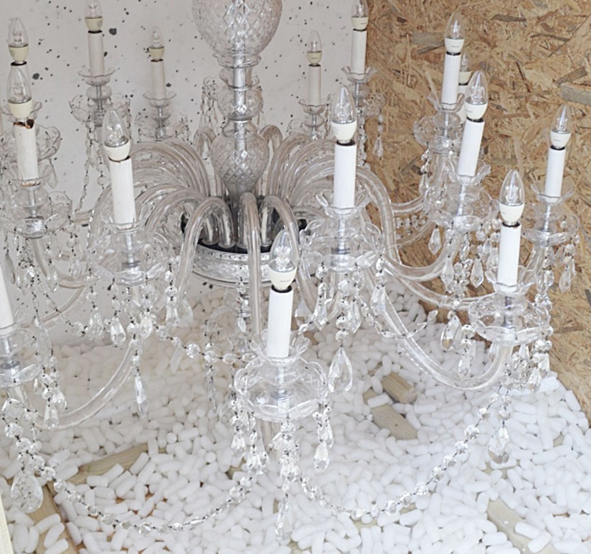 1 x Huge Commercial Ornate Georgian-Style Glass Chandelier - Dimensions: Height 150 x Diameter 125cm - Image 3 of 8