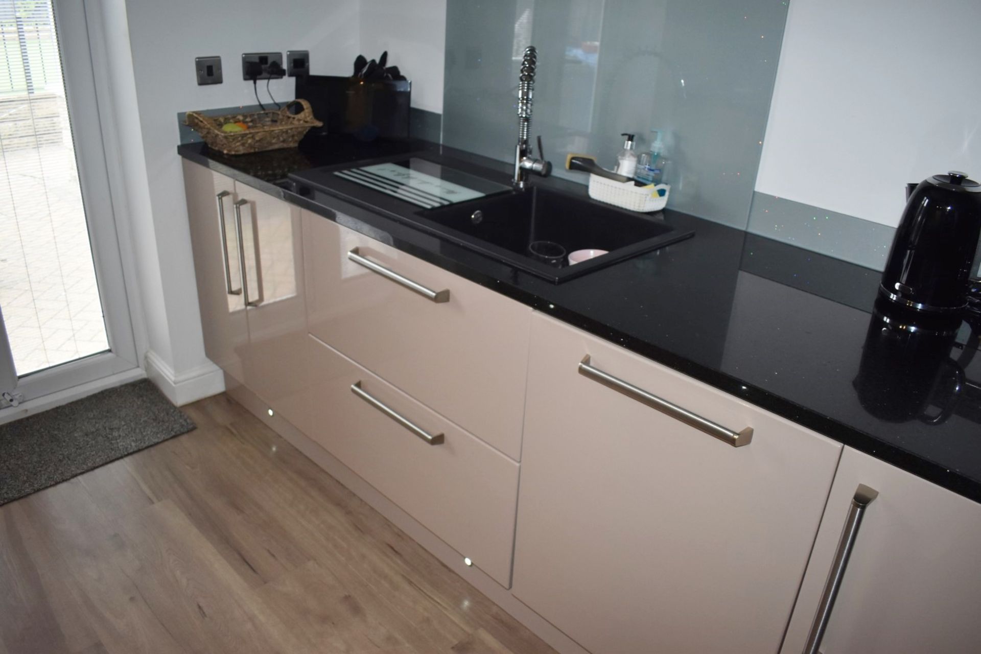 1 x Contemporary Mocha Fitted Kitchen Featuring Galaxy Granite Worktops, Breakfast Bar With Stools - Image 3 of 77