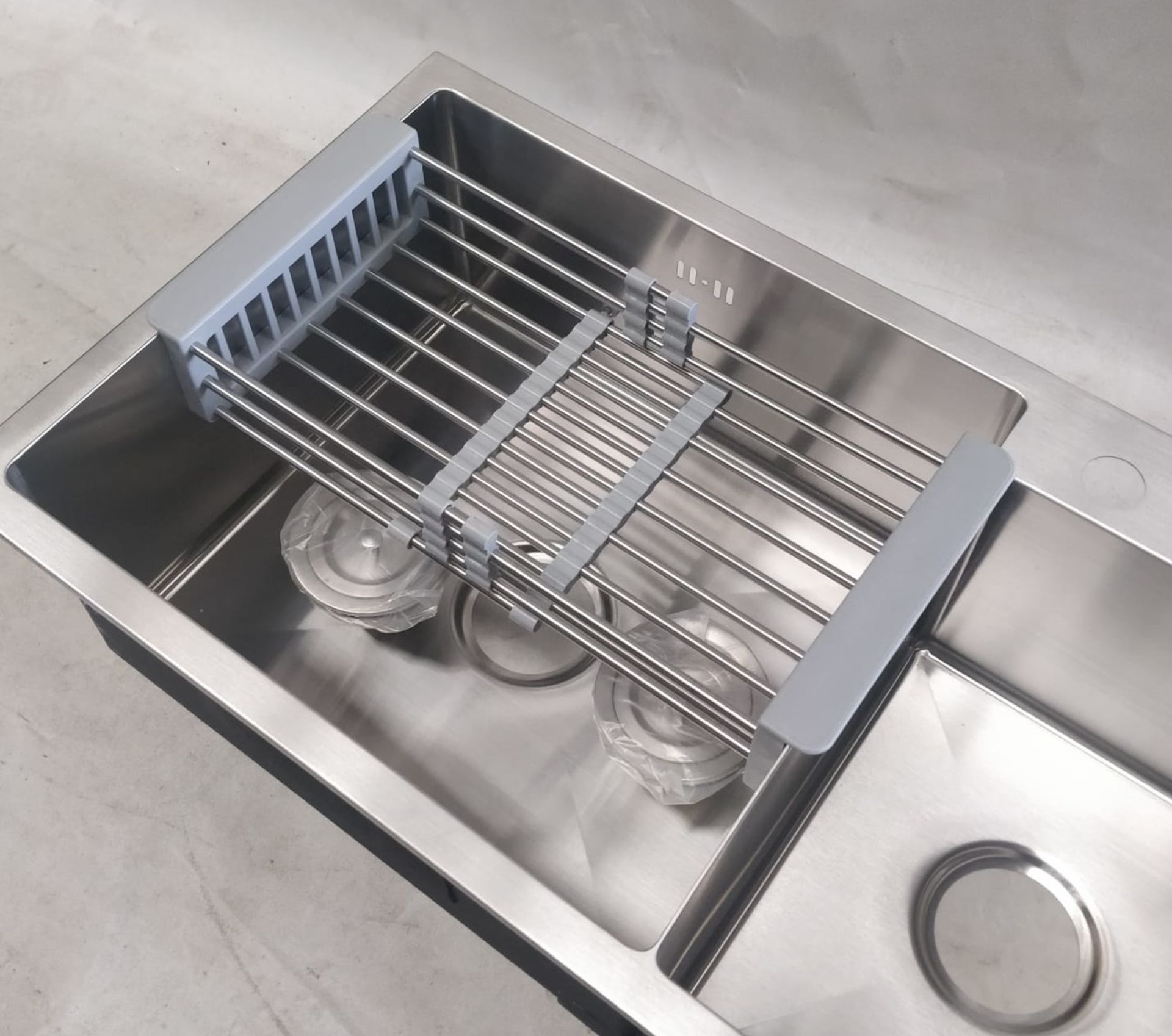 1 x Twin Bowl Contemporary Kitchen Sink Basin - Stainless Steel Finish - Model KS0059 - Includes - Image 13 of 16