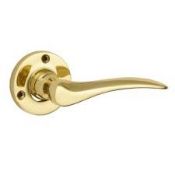 1 x Croft Codsall Door Handles (Pairs) On Round Rose - Brand New Stock - Location: Peterlee, SR8 -