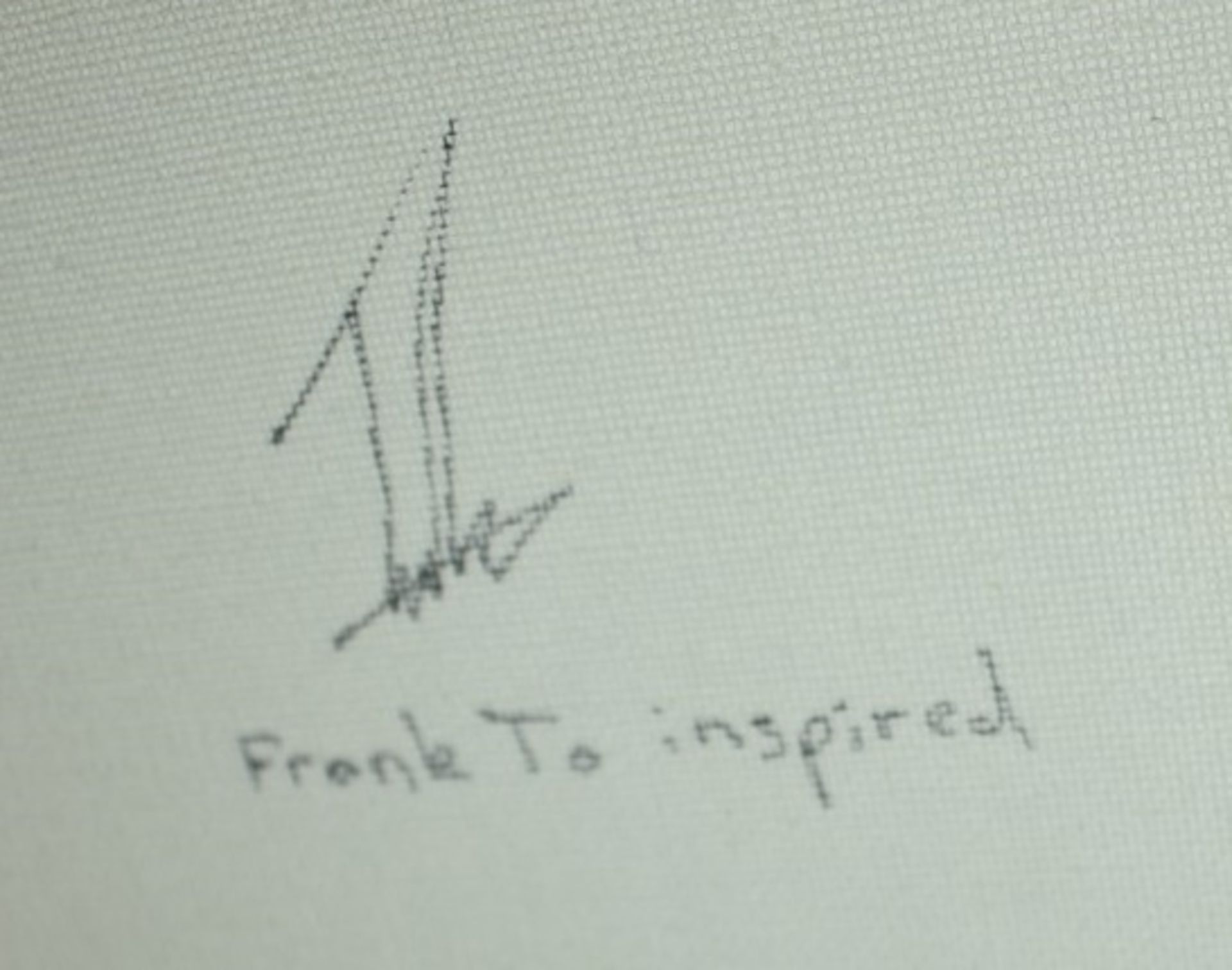 1 x Signed Contemporary Canvas Painting - Signed By Artist With Frank to Inspired Inscription - - Image 4 of 6