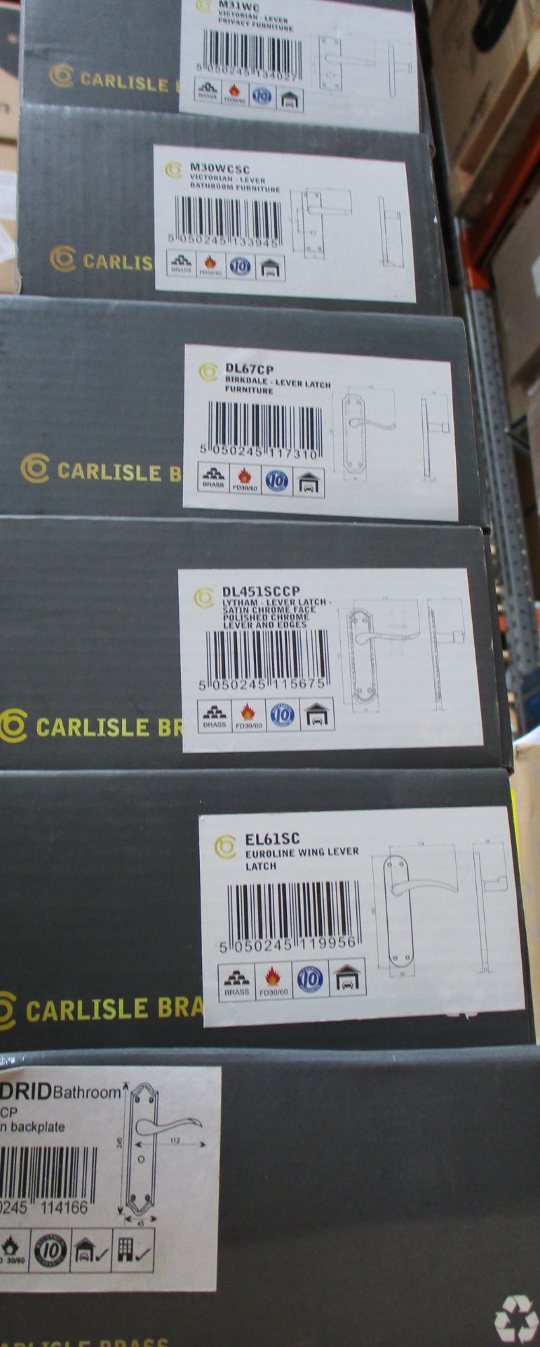 8 x Various Pairs of Door Handles from Carlisle Brass - Brand New Stock - Location: Peterlee SR8 - Image 4 of 7