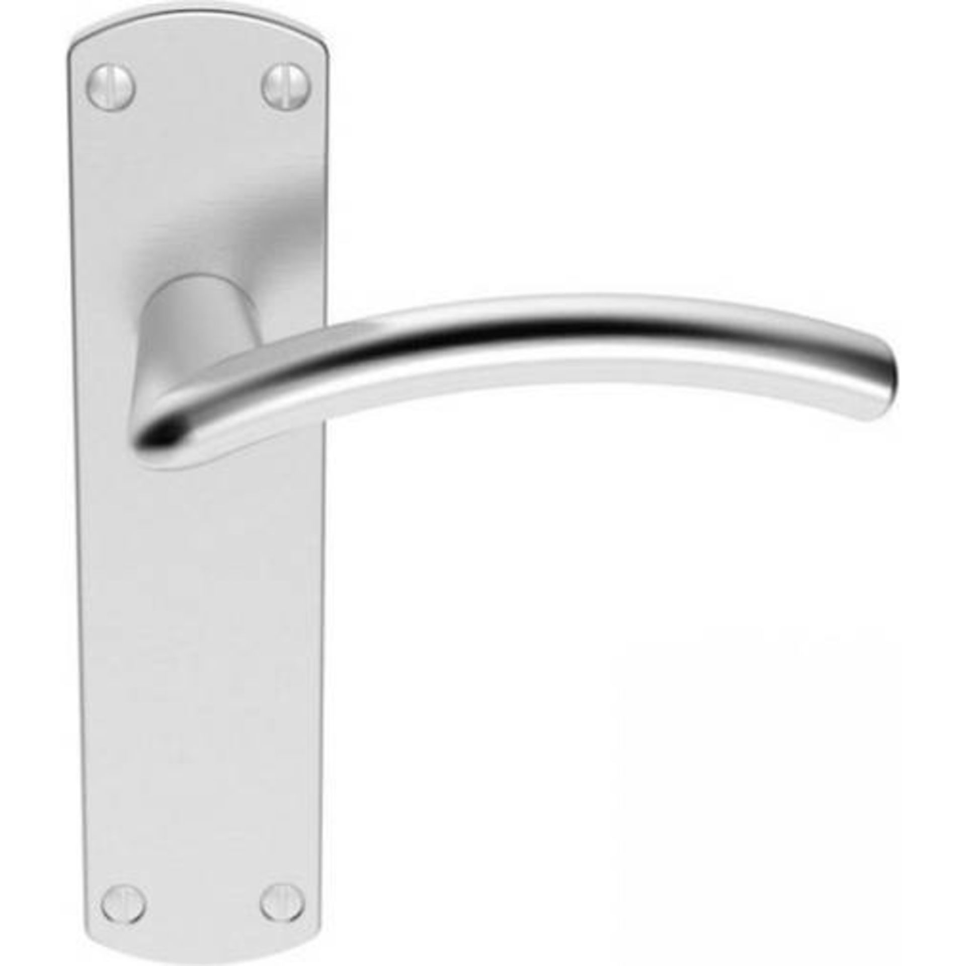 2 x Pairs Serozzetta Tres Internal Door Handle Levers on Backplates in Satin Chrome - Brand New