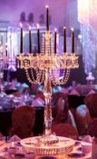 1 x Crystal Candelabra - Dimensions: 3ft Tall - Pre-owned - CL548 - Location: Near Market Harborough