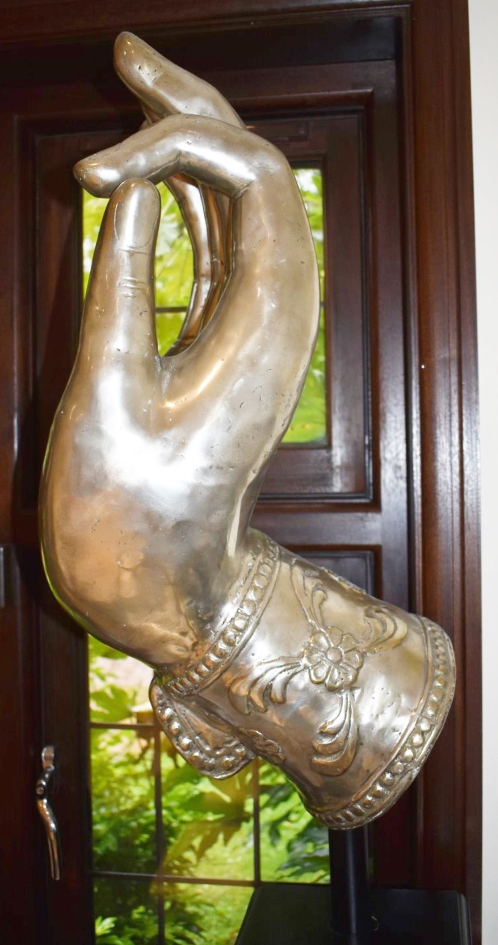 1 x Large Decorative Polished Metal Vitarka Mudra Buddha Hand - Beautifully Hand Crafted and - Image 5 of 10