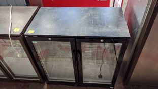 1 x Double Door Undercounter Drinks Fridge - Pre-owned - CL548 - Location: Near Market Harborough