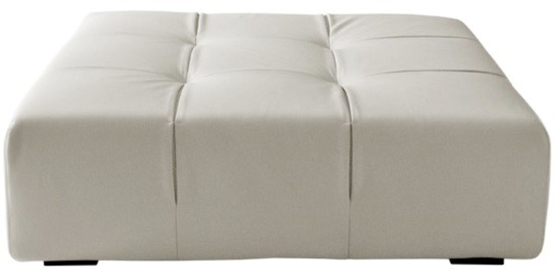 1 x B&B ITALIA 'Tufty Time' Designer Genuine Leather Ottoman In White - Designed By Patricia - Image 2 of 7