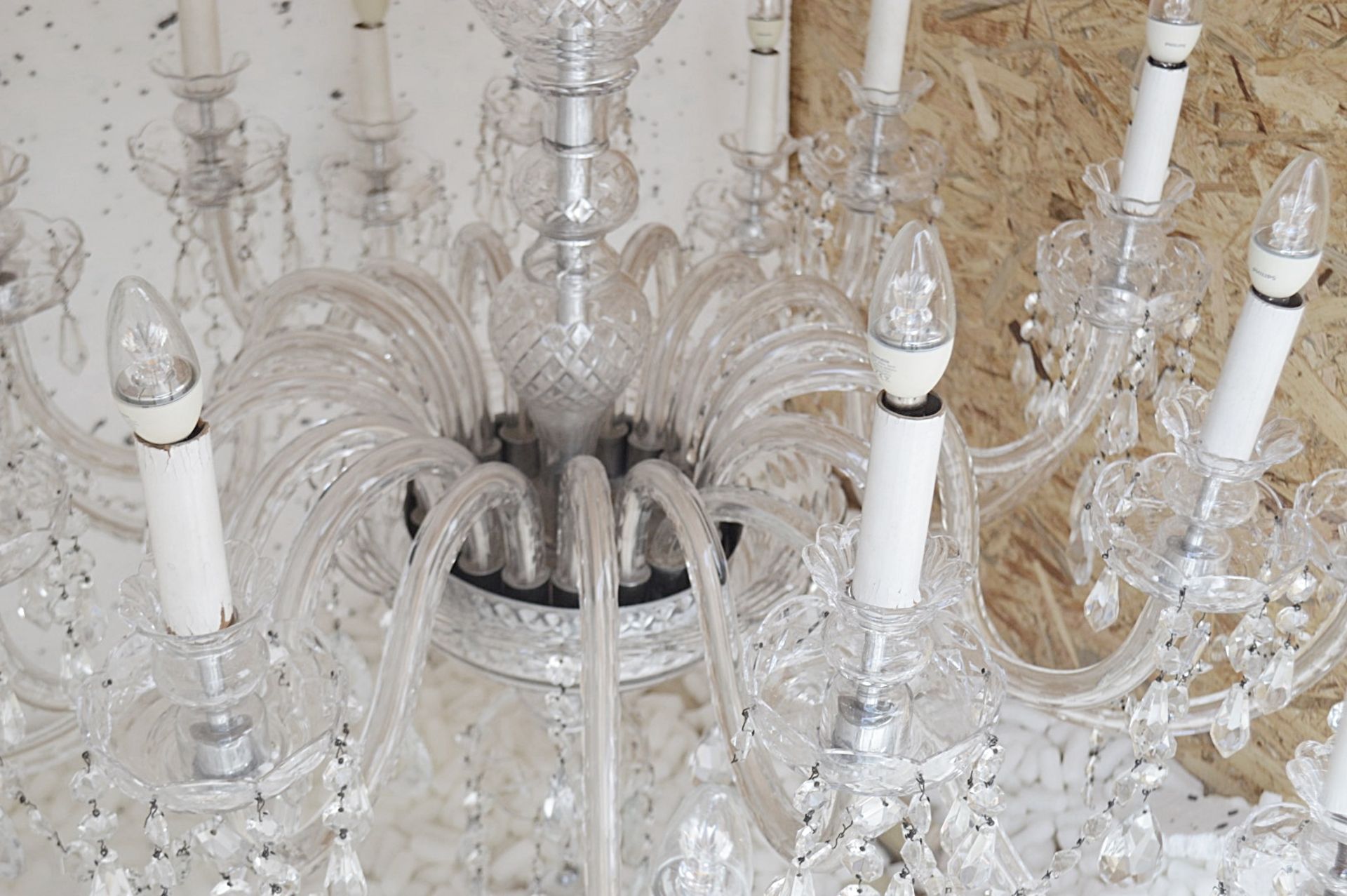 1 x Huge Commercial Ornate Georgian-Style Glass Chandelier - Dimensions: Height 150 x Diameter 125cm - Image 5 of 8
