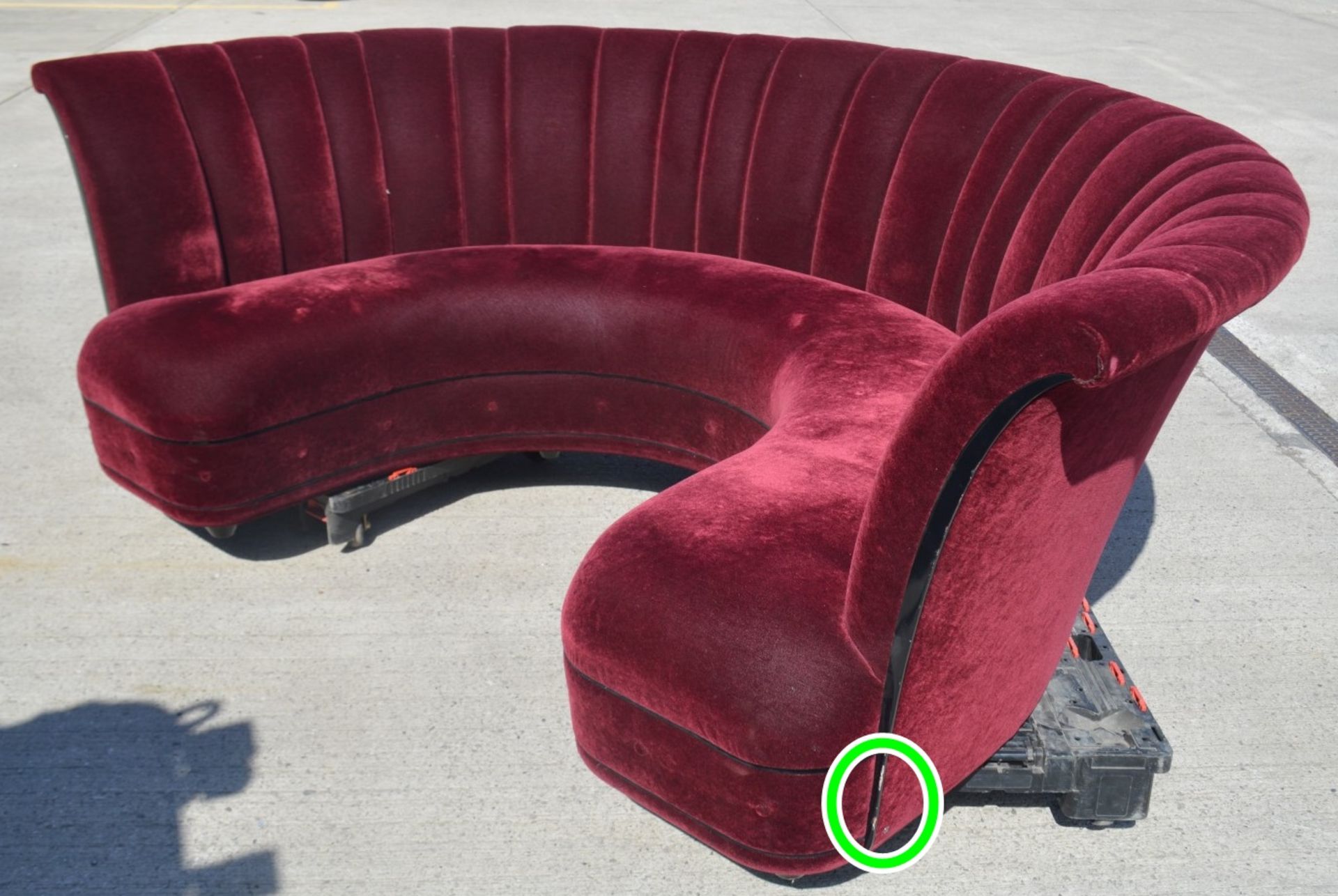 1 x Christopher Guy 'Ditto' Horseshoe-Shaped Dining Room Banquette Sofa Seating, In Burgundy Velvet - Image 10 of 15