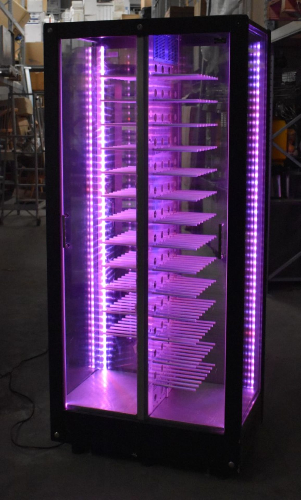 1 x Cornice Vino Horizontal Wine Bottle Storage Chiller - Features RGB LED Lighting - Capacity For - Image 3 of 11