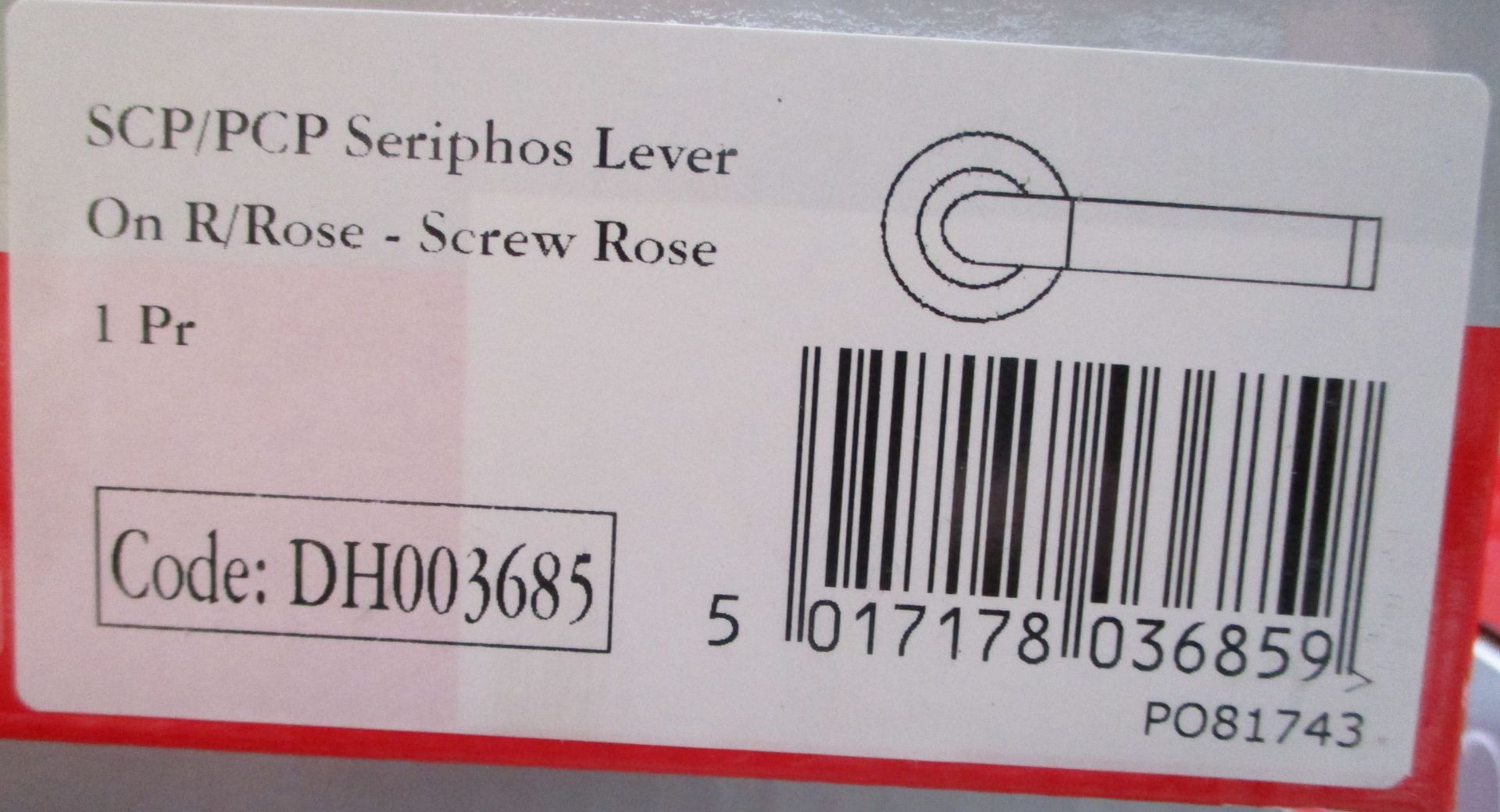 7 x Pairs Of Seriphos Door Handles in Satin Nickel Chrome - Brand New Stock - Location: Peterlee SR8 - Image 2 of 3