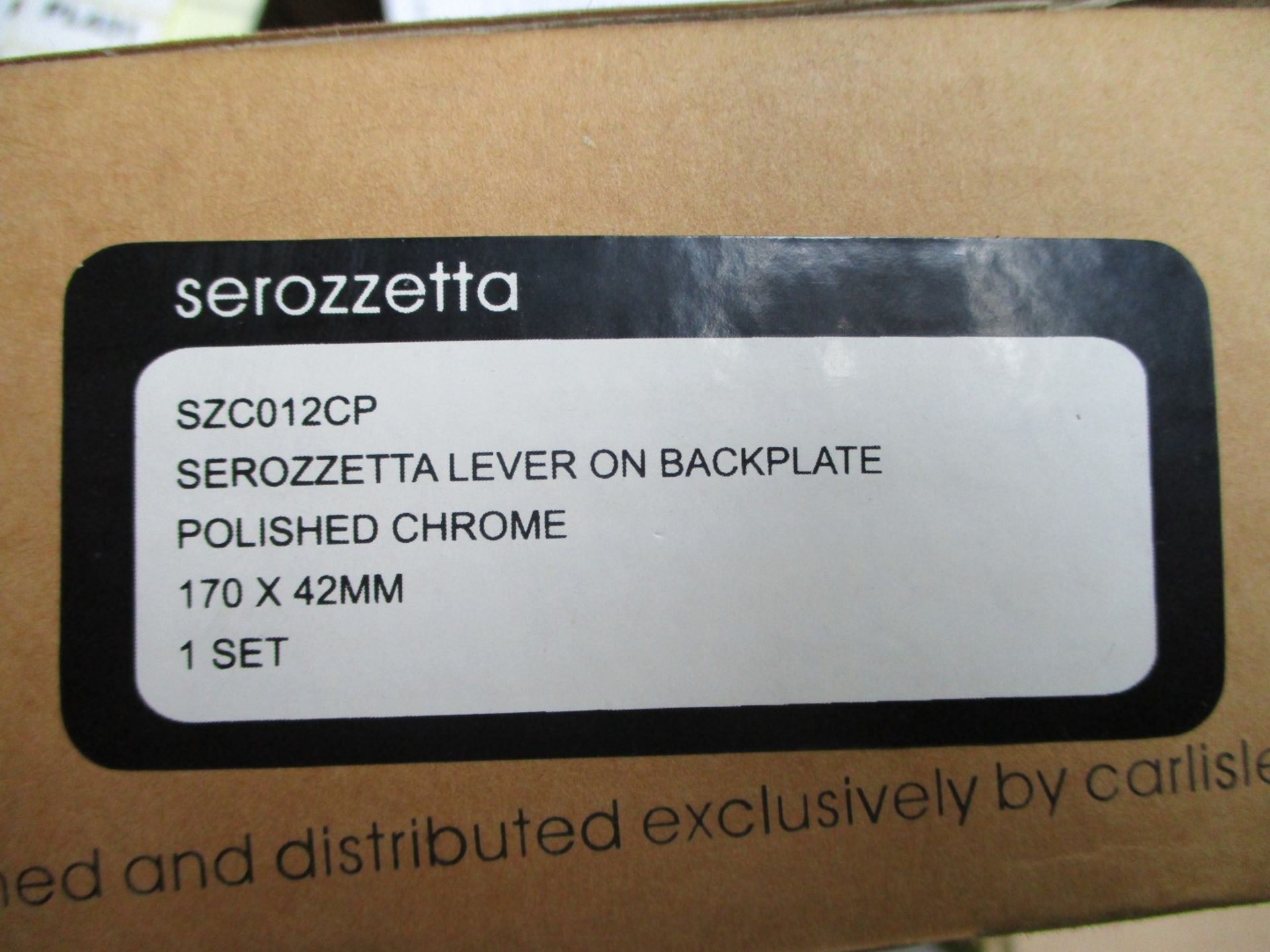 2 x Pairs Serozzetta Internal Door Handle Levers on Backplates in Polished Chrome - Brand New - Image 3 of 4