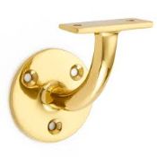 Approx 38 Handrail Bracket Light 2.1/2" in Polished Brass - New and Boxed - Location: Peterlee