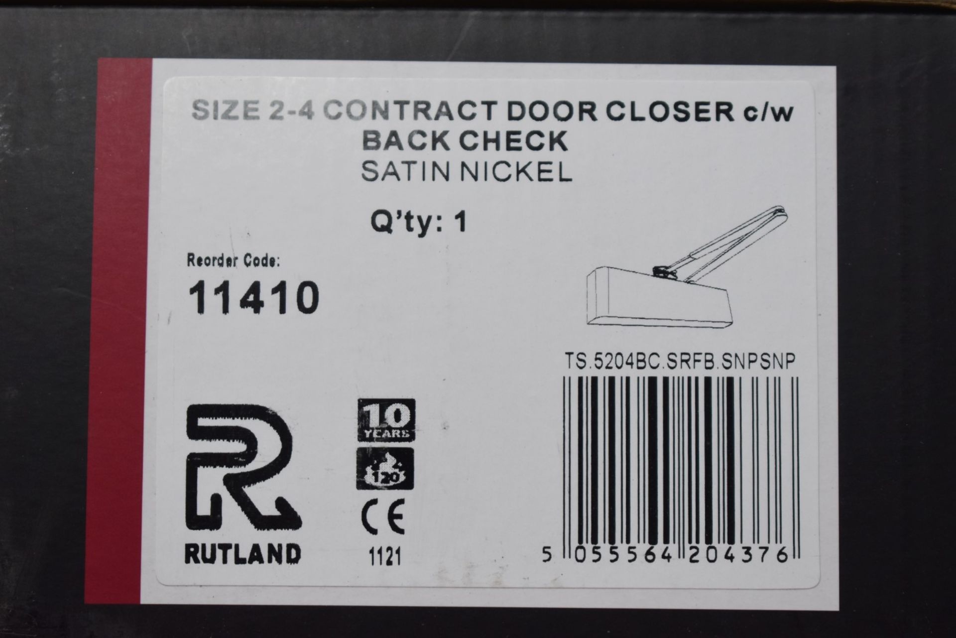 1 x Rutland Soft Door Closer in Satin Nickle Finish - Size 2/4 - Brand New Stock - Product Code TS.