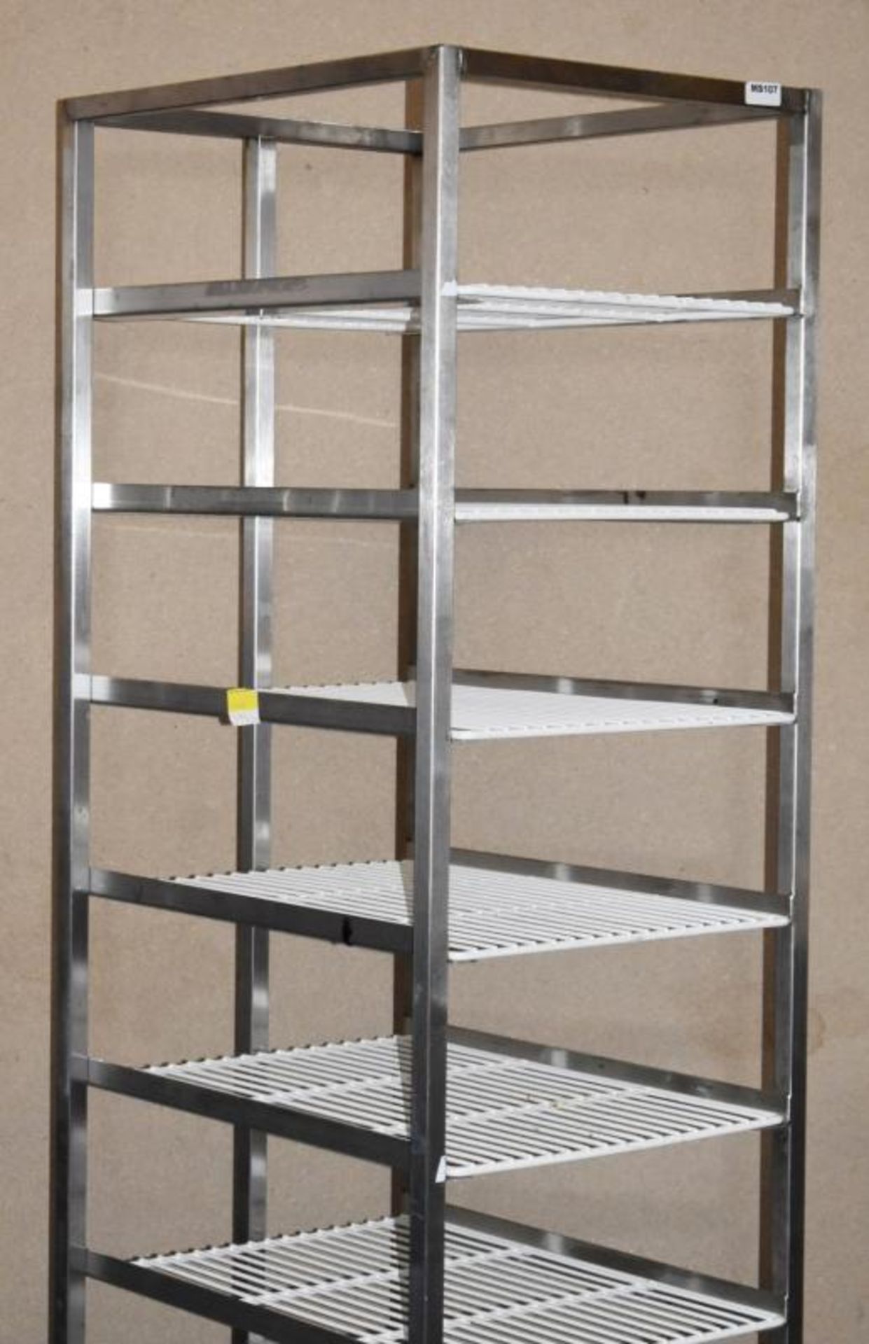 1 x Stainless Steel 8 Tier Mobile Shelf Unit For Commercial Kitchens With White Coated Wire Shelves - Image 6 of 11