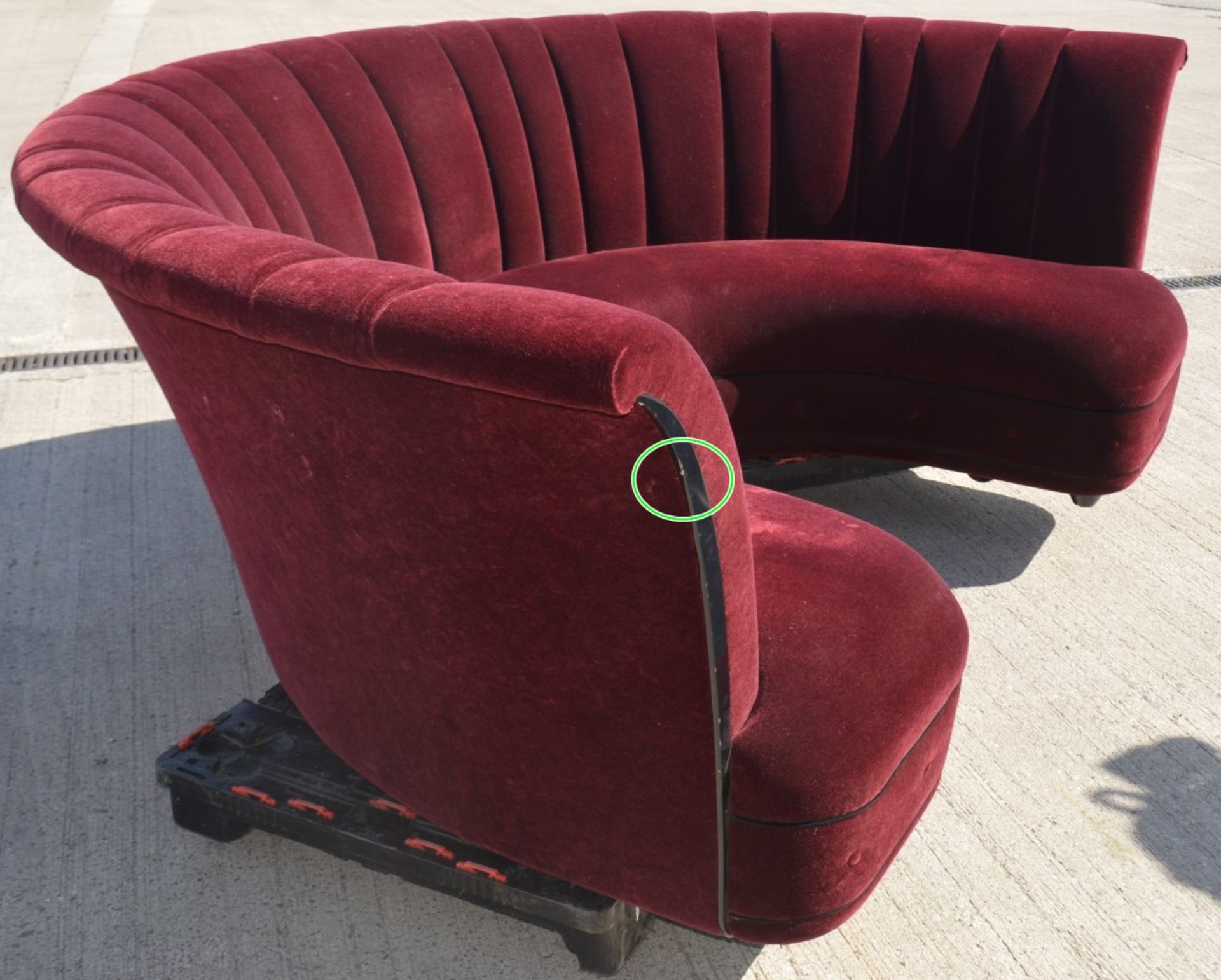 1 x Christopher Guy 'Ditto' Horseshoe-Shaped Dining Room Banquette Sofa Seating, In Burgundy Velvet - Image 11 of 15