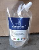 320 Pouches of Sensitize Hand Sanitizer - 500ml, 70% Alcohol, Hospital Grade Sanitizer - CL513 - Loc