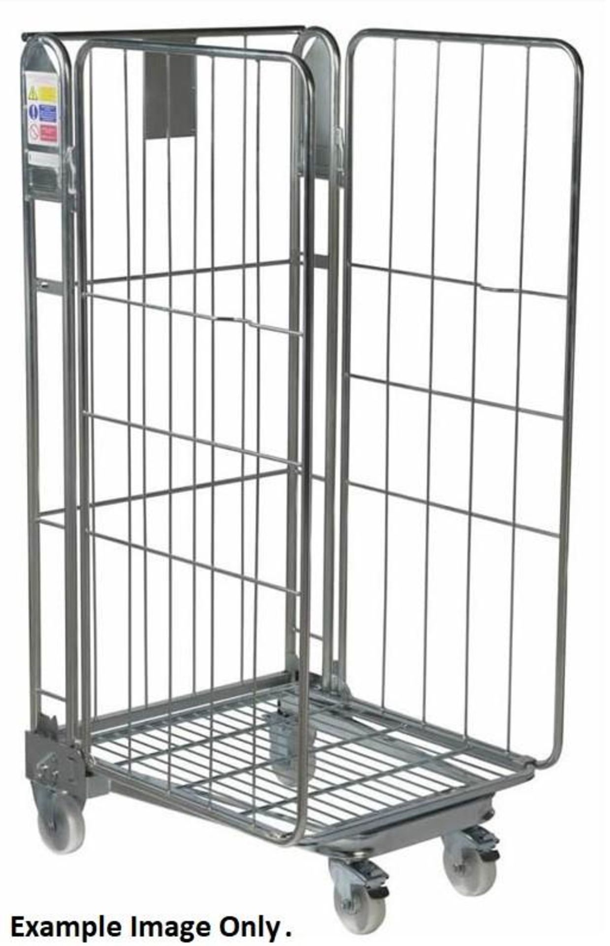 1 x Roller Cage With Heavy Duty Castors - Demountable With Three Sides - Ideal For Storing and Movin