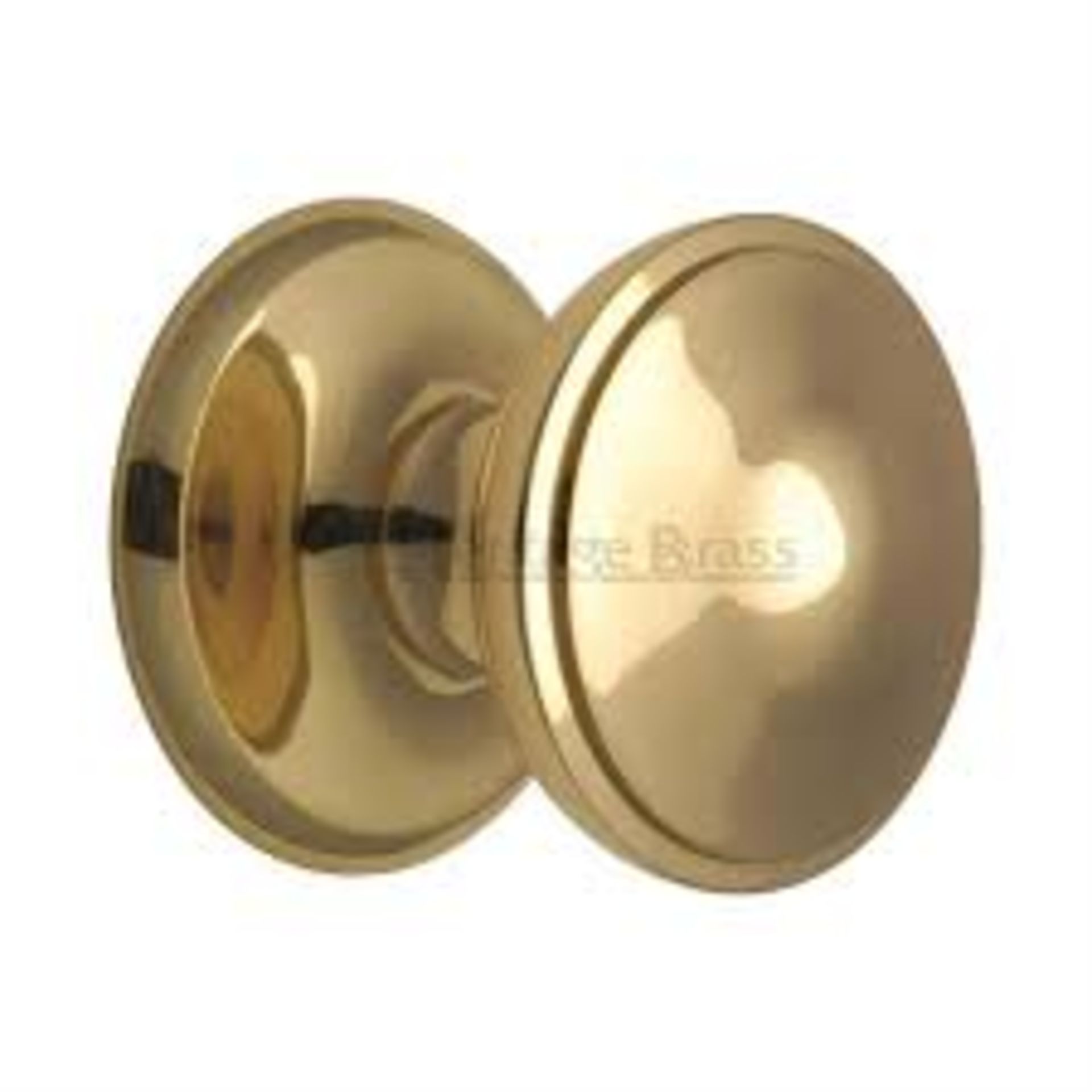 2 x M.Marcus Round Centre Door Knobs in Polished Brass - New Stock (see below) - Location: Peterlee
