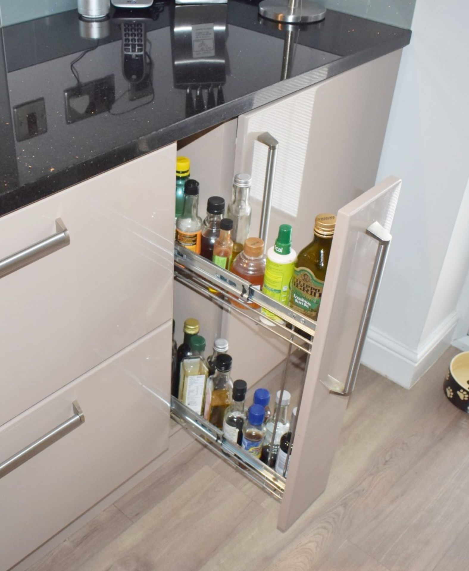 1 x Contemporary Mocha Fitted Kitchen Featuring Galaxy Granite Worktops, Breakfast Bar With Stools - Image 37 of 77