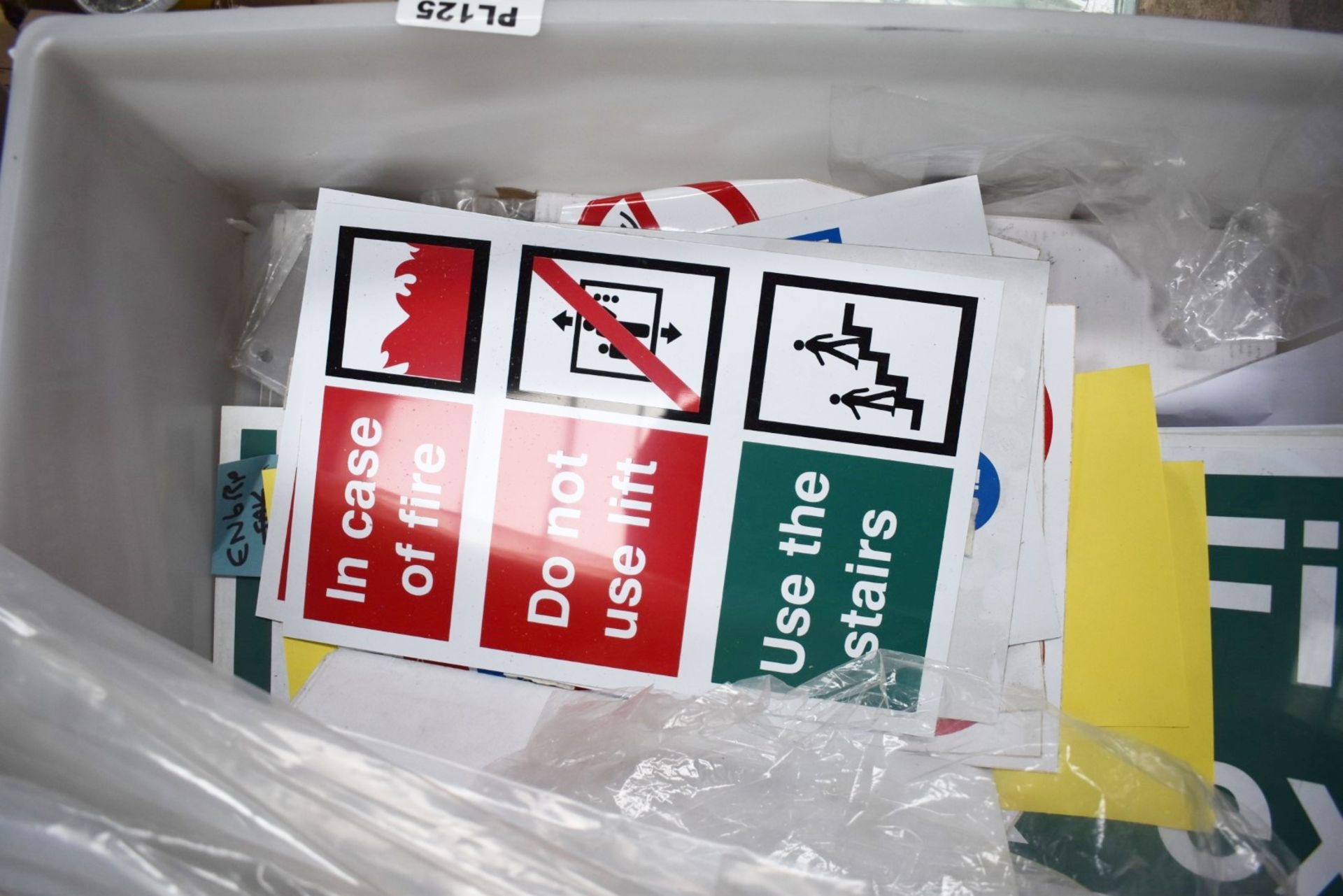 1 x Assorted Notice Sign Pallet Lot - Features Metal, Plastic and Stick On Signs For Toilets, - Image 26 of 34