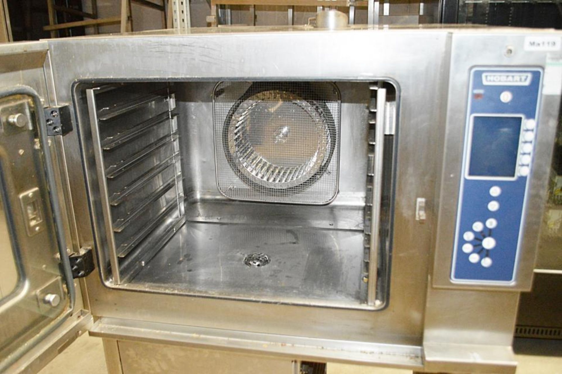 1 x HOBART CSDUC 6-Grid Combi Oven With Stand - 3 phase - Dimensions: H140 x W90 x D90cm - Stainless - Image 10 of 11