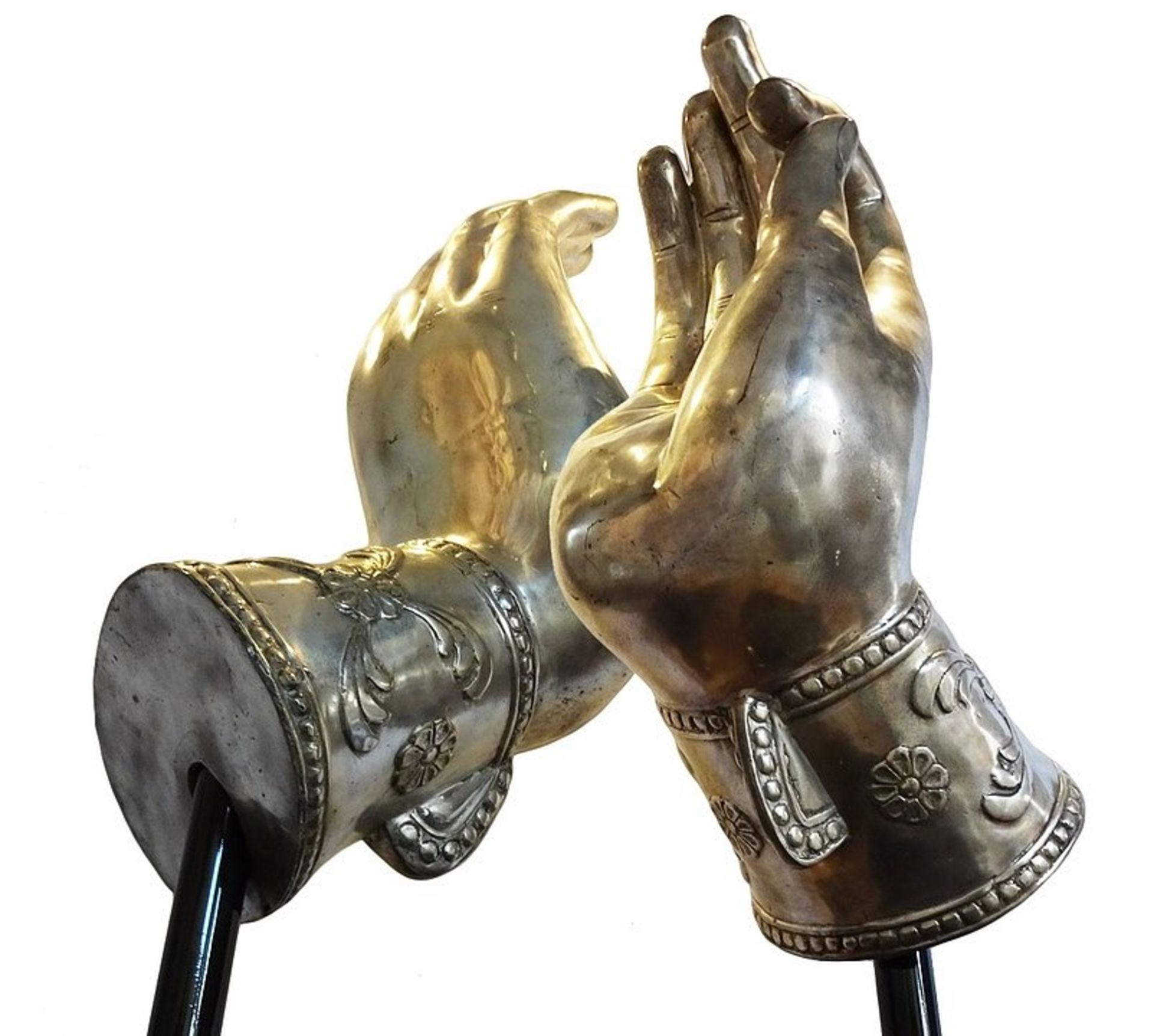 1 x Large Decorative Polished Metal Vitarka Mudra Buddha Hand - Beautifully Hand Crafted and - Image 9 of 10