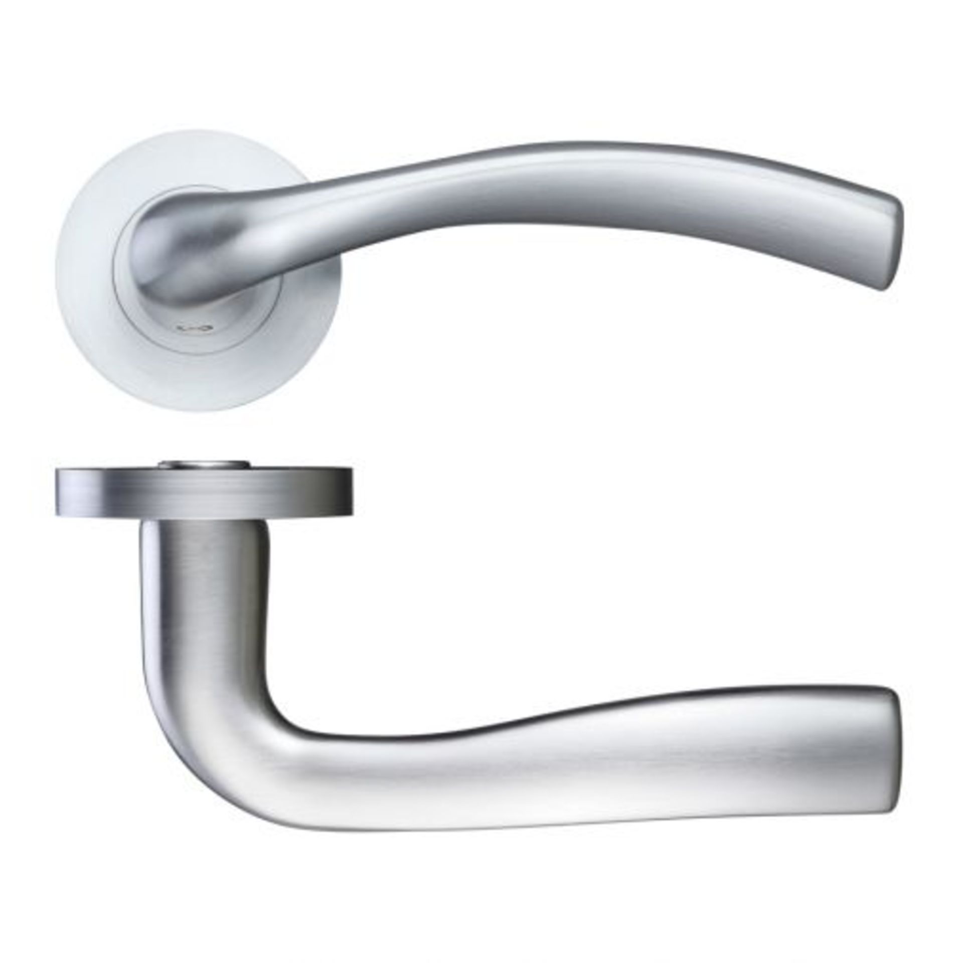 2 x Pairs of Zoo Siena Lever Door Handles in Satin Chrome - Brand New Stock - Product Code