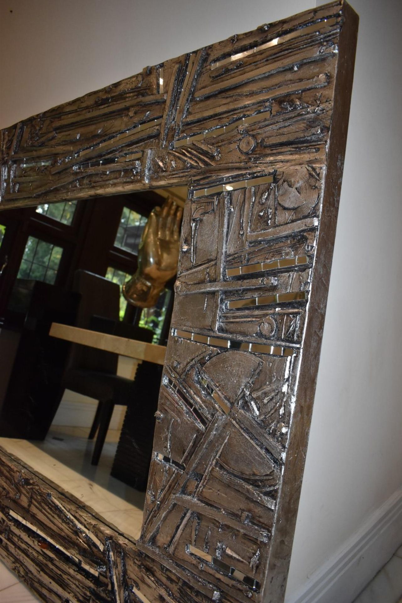 1 x Abstract Artisian Wall Mirror With Mosiac Mirrored Inserts - Fantastic Focal Piece For Your Home - Image 12 of 19