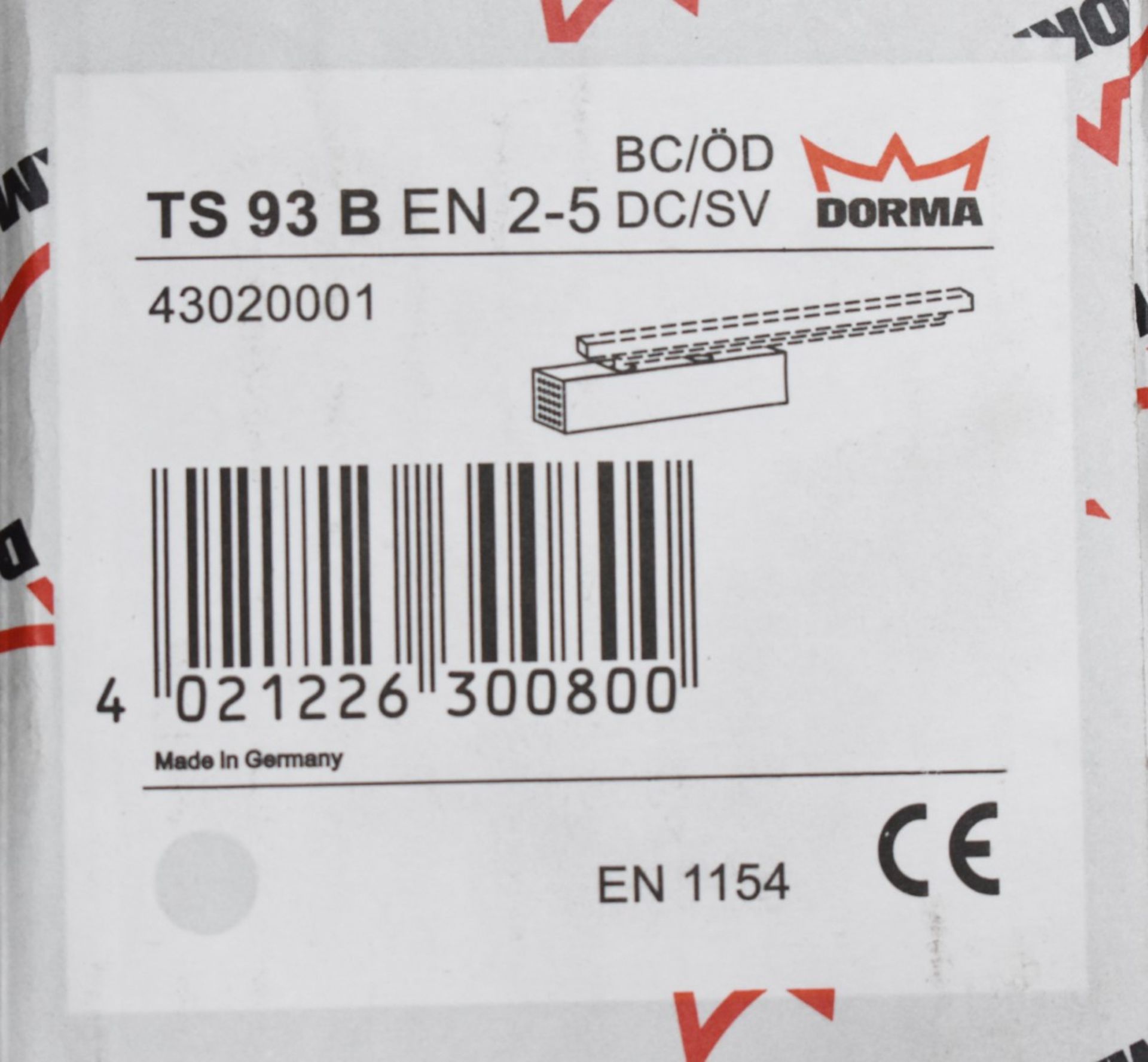 1 x Dorma TS93B Door Closer DC/SV - Silver Finish - EN 2-5 - Brand New Stock - Product Code 42020001 - Image 2 of 2