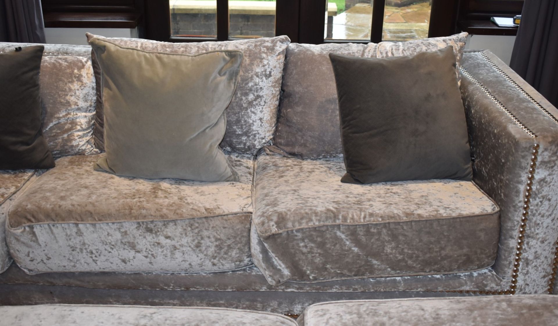 1 x Bespoke Handcrafted Corner Sofa With Ottoman Storage Footstool - Image 5 of 15